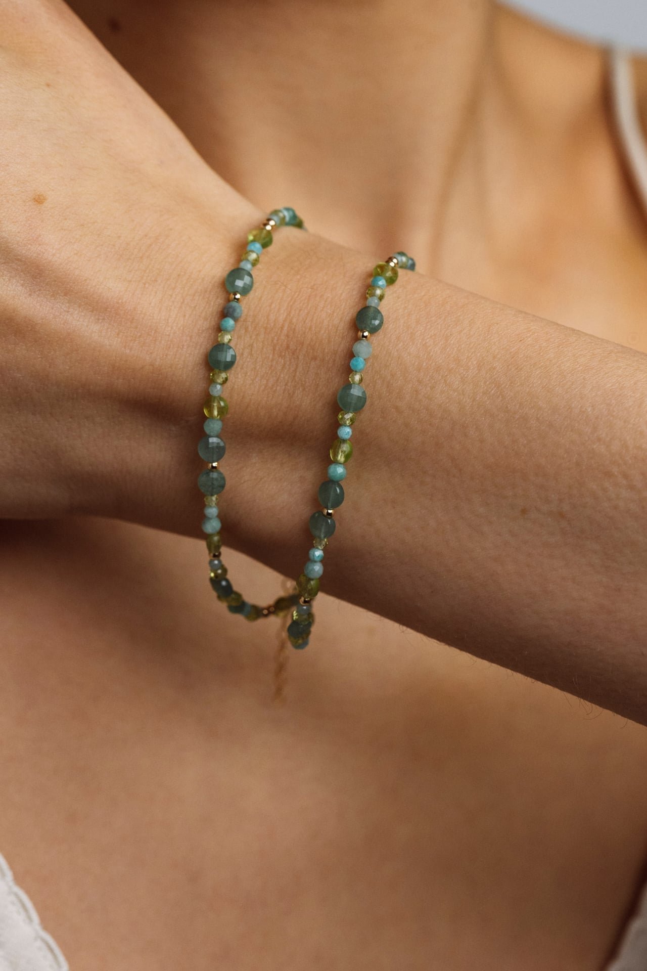 Venus necklace - seafoam YAY Golden