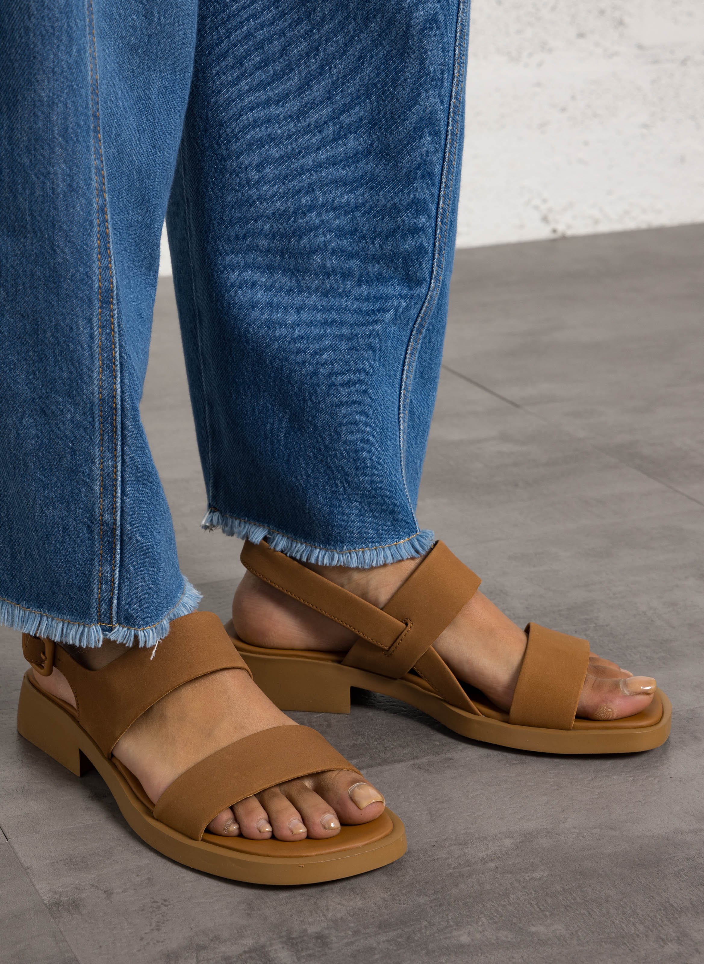 Sandales en cuir CAMPER Marron