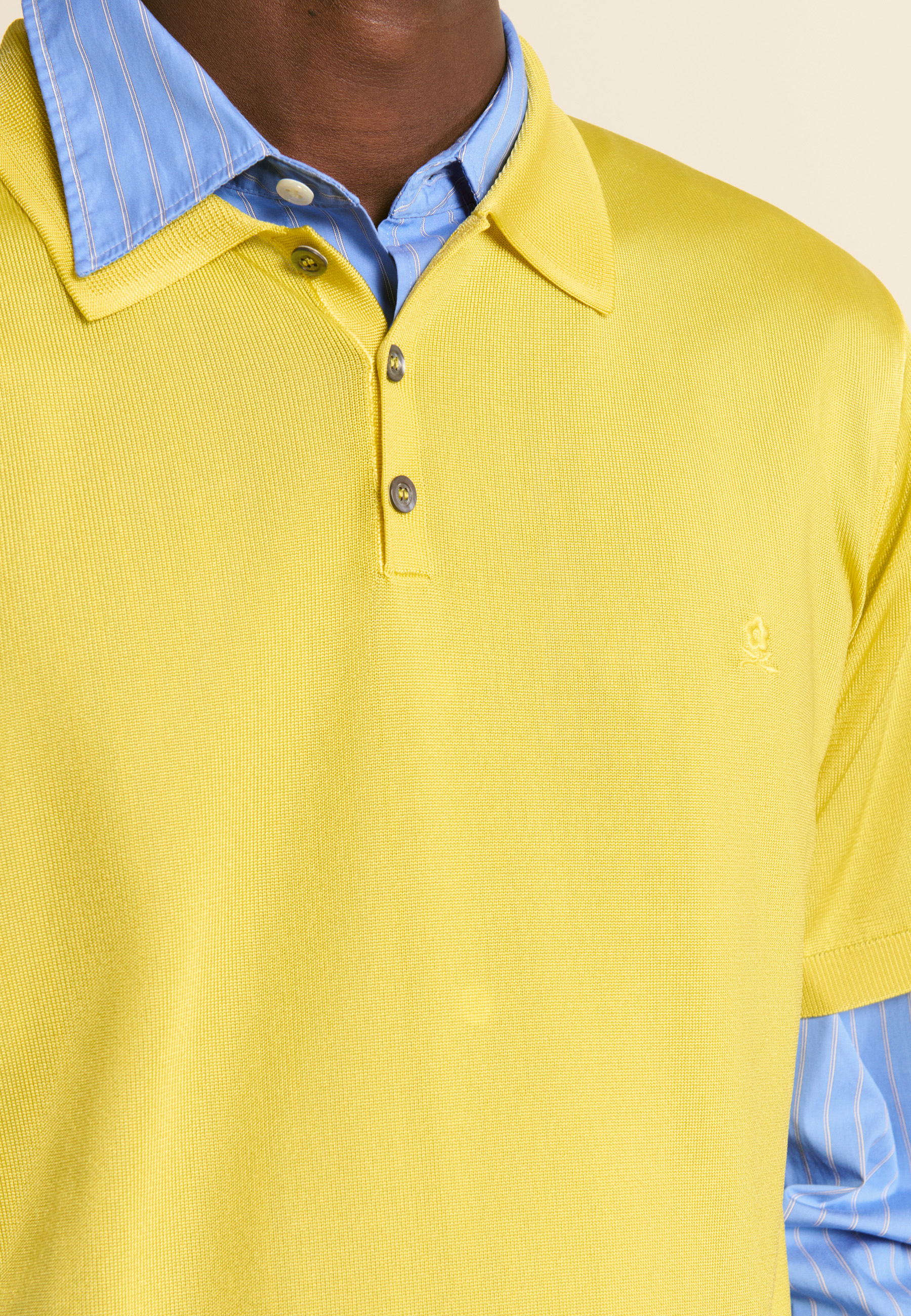 Light thread polo MAISON MONTAGUT Green