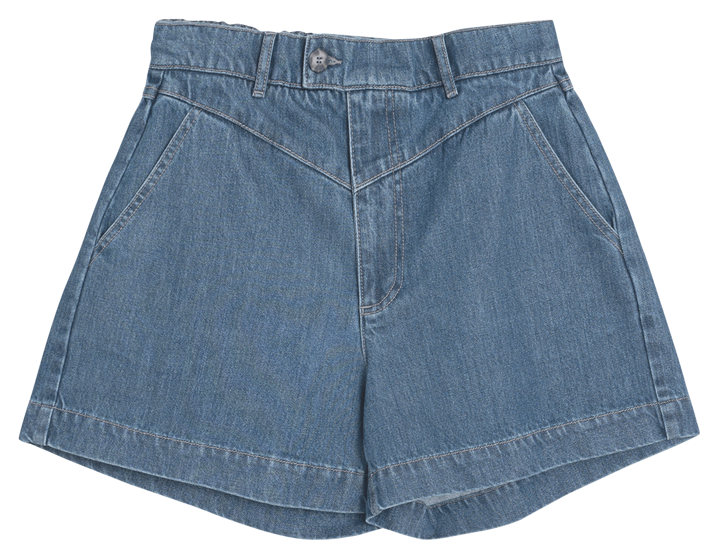 Short large taille haute INDI & COLD Bleu