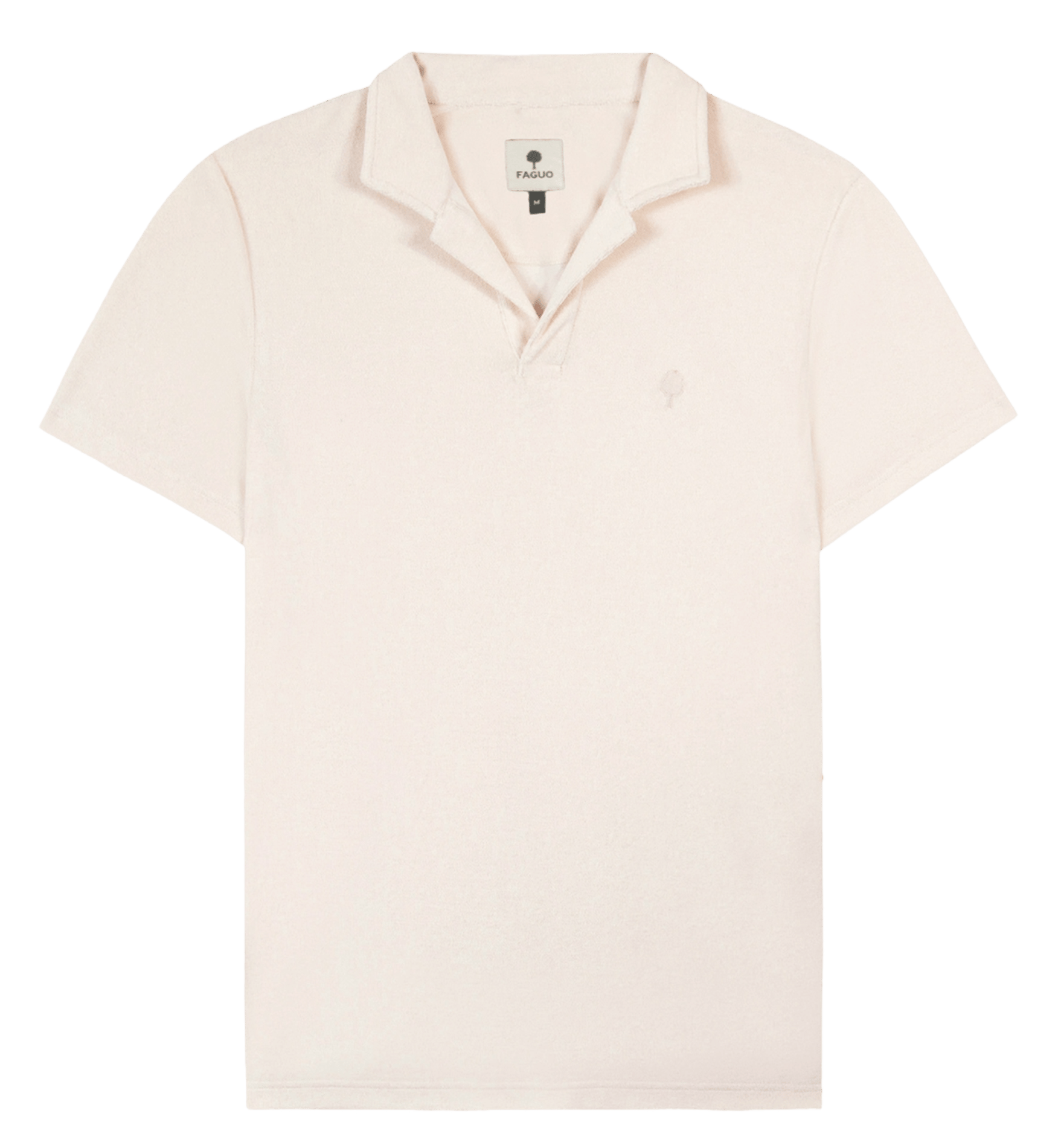 Polo droit en coton mélangé FAGUO Beige