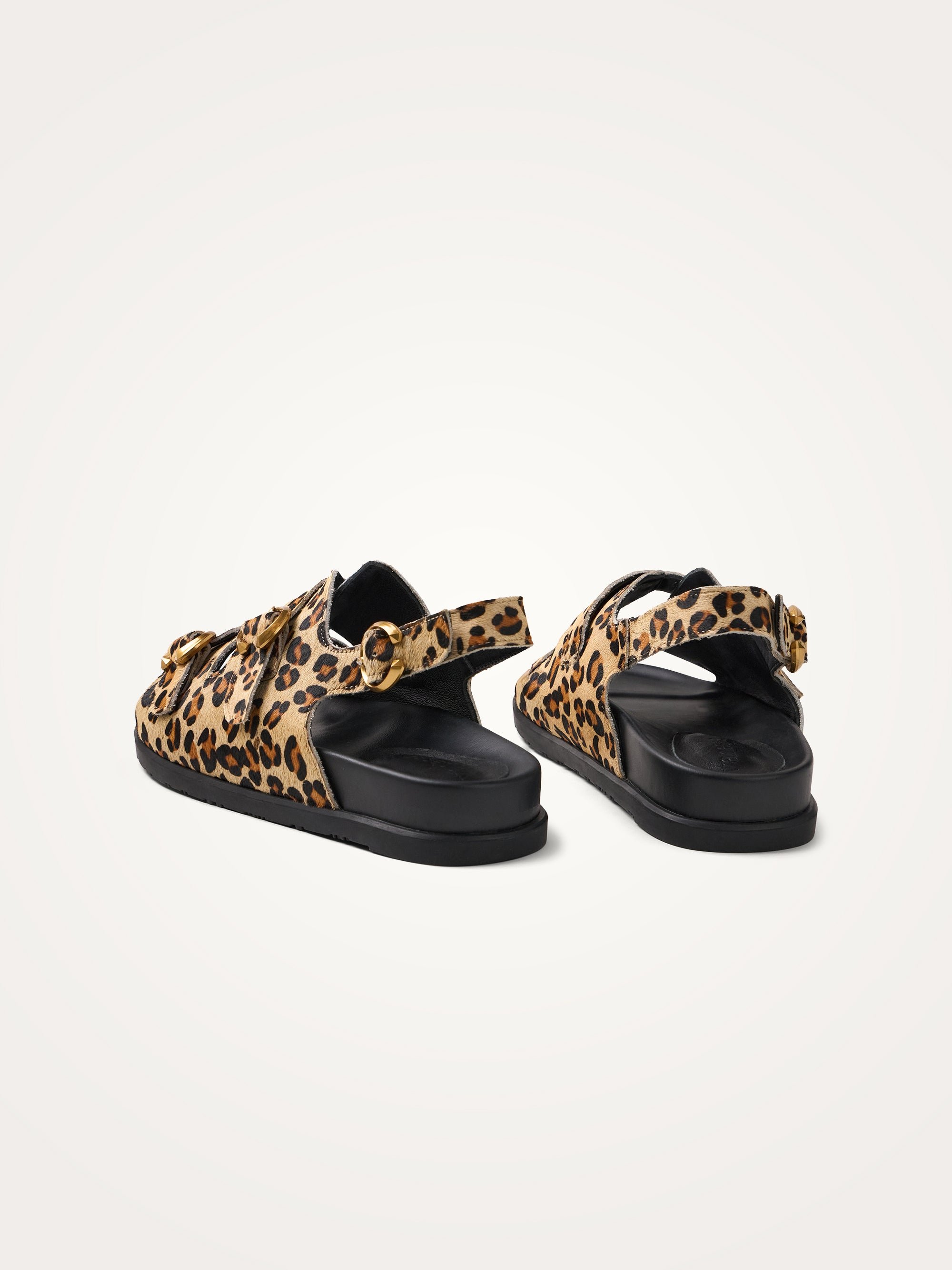 Leopard print flat sandals with strap VANESSA WU Multicolored