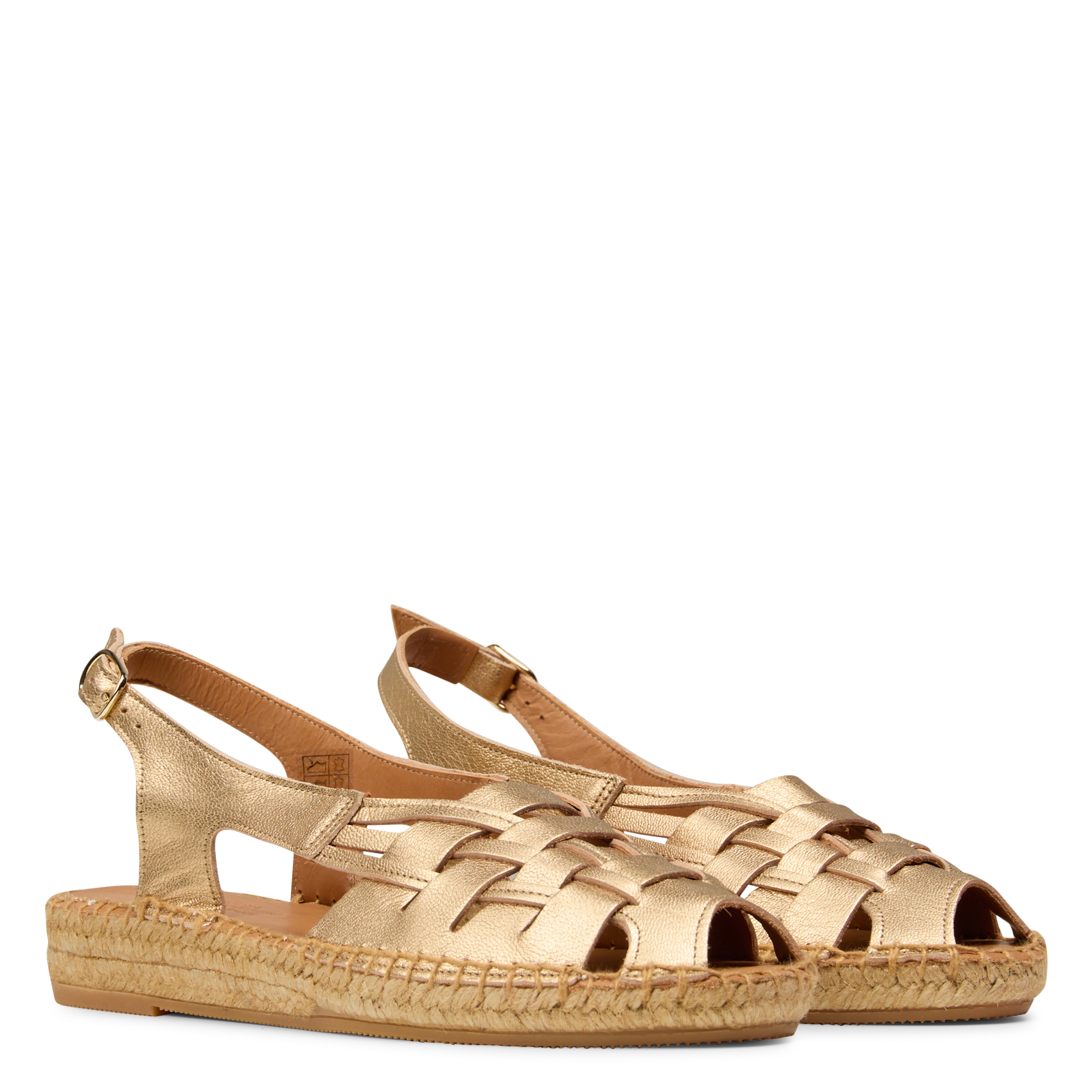 Leather espadrilles NAGUISA Golden