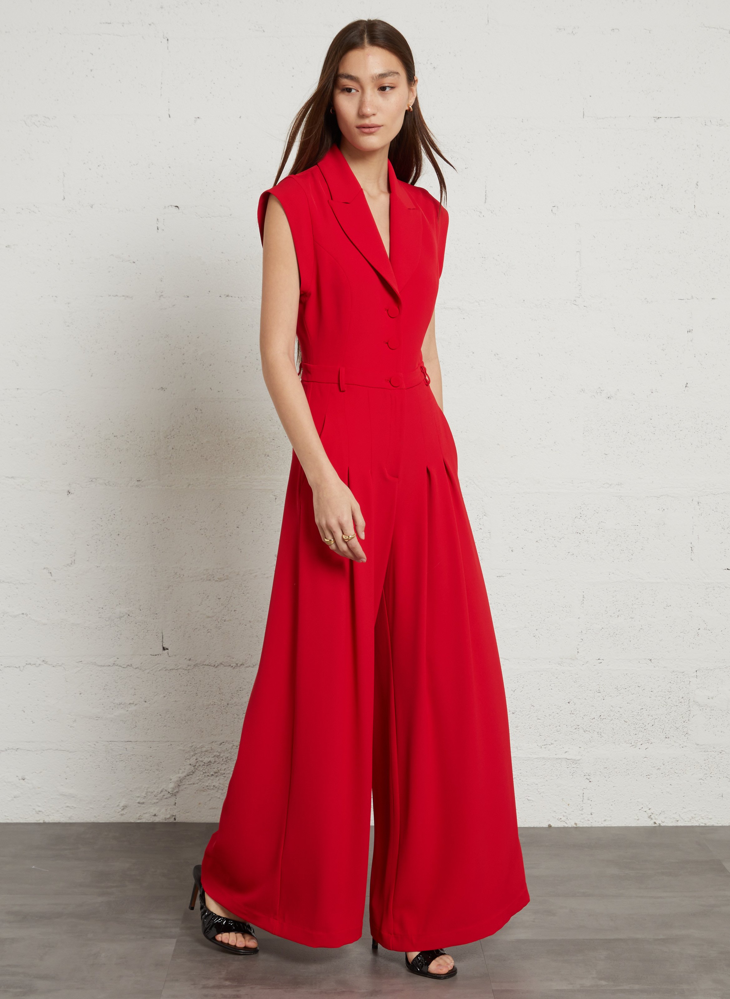 Jumpsuit mit Reverskragen IMPERIAL Rot