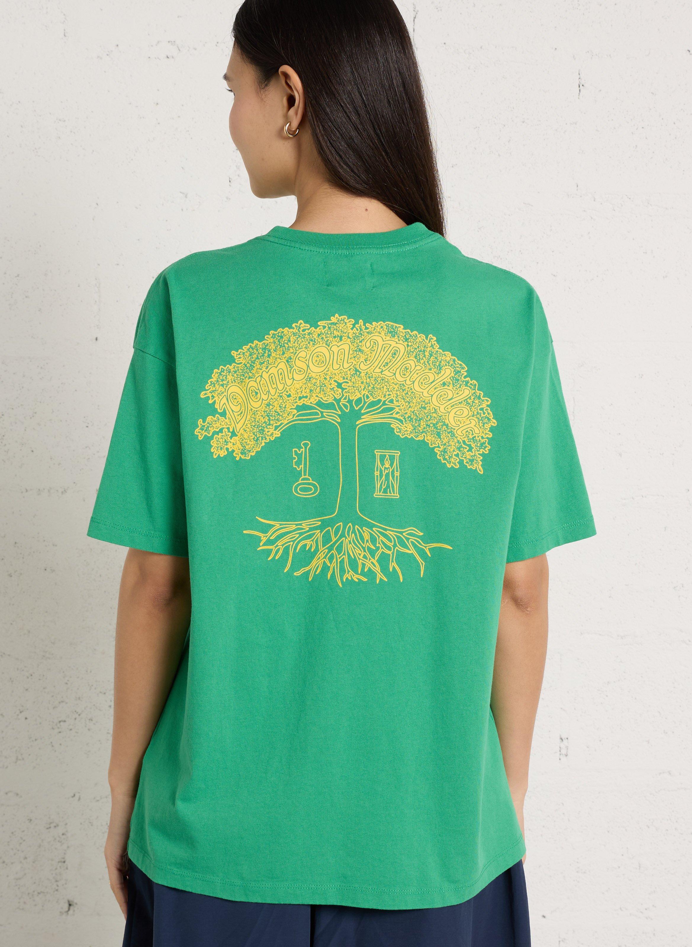 Tee-shirt oversize manches courtes imprimé DAMSON MADDER Vert