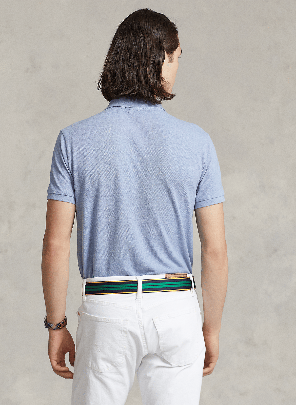 Slim-fit cotton piqué polo shirt POLO RALPH LAUREN Blue