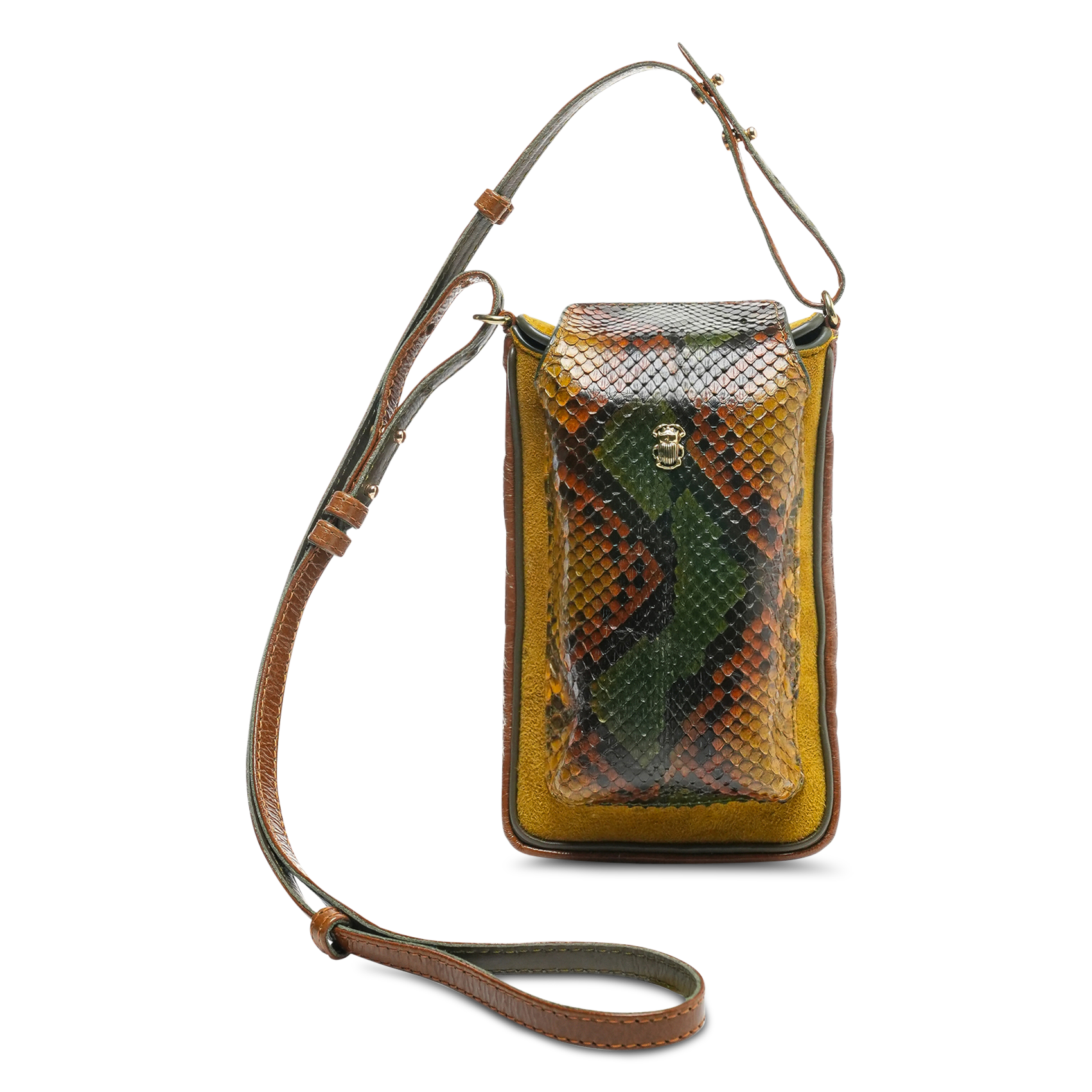 Handytasche aus Leder CLARIS VIROT Mehrfarbig