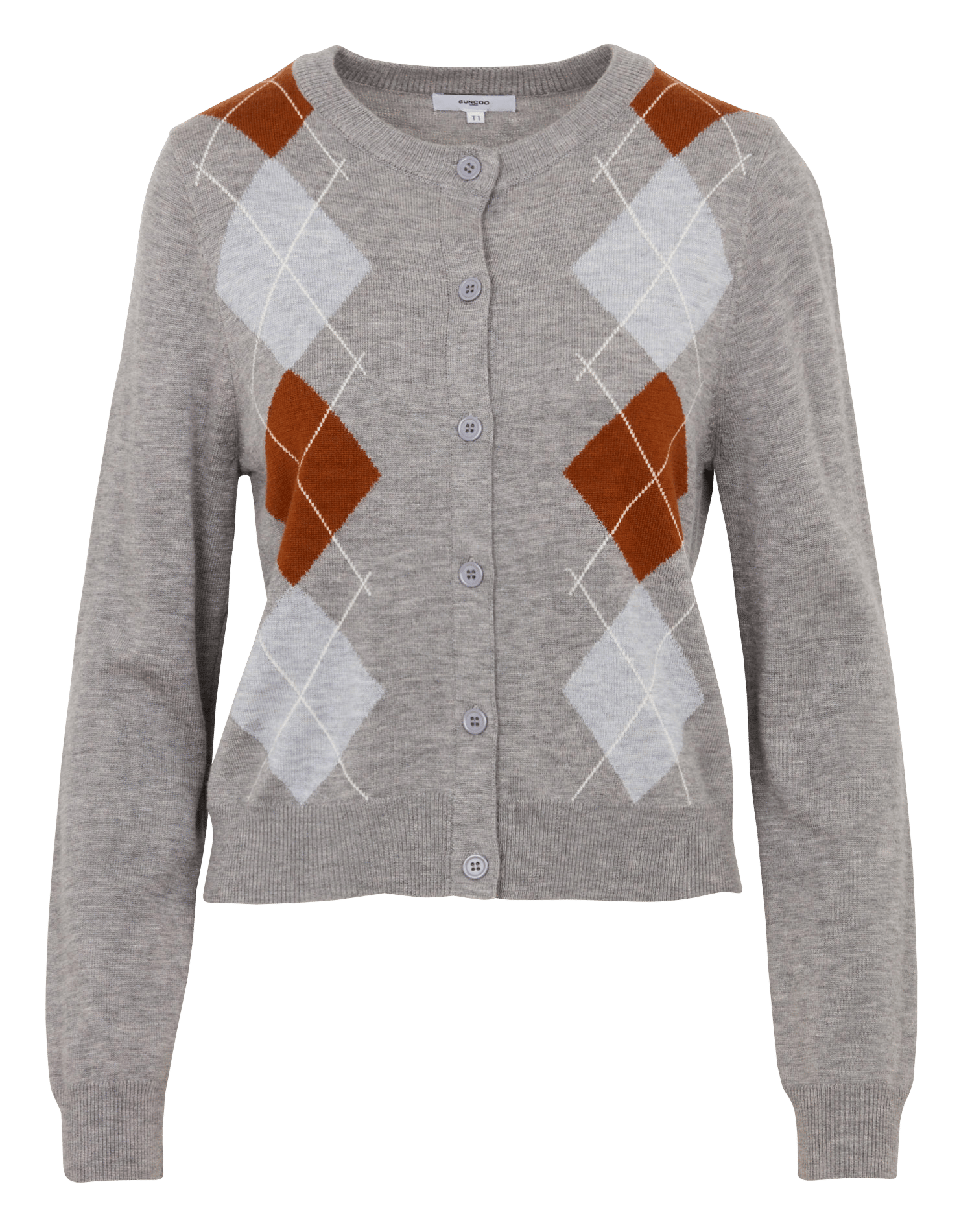 Gilet col rond SUNCOO Gris