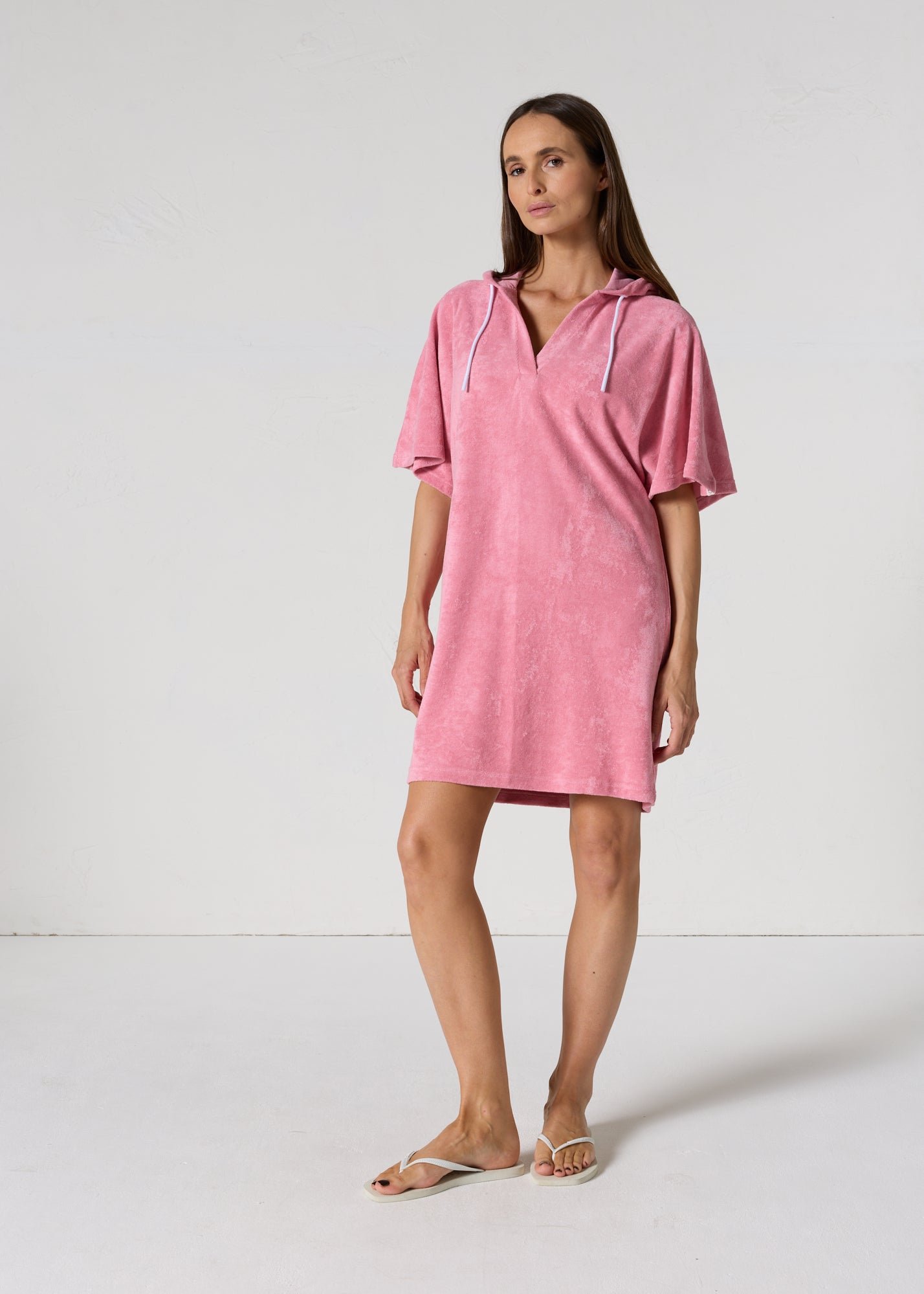 Robe éponge à capuche pearl JOTT Rose
