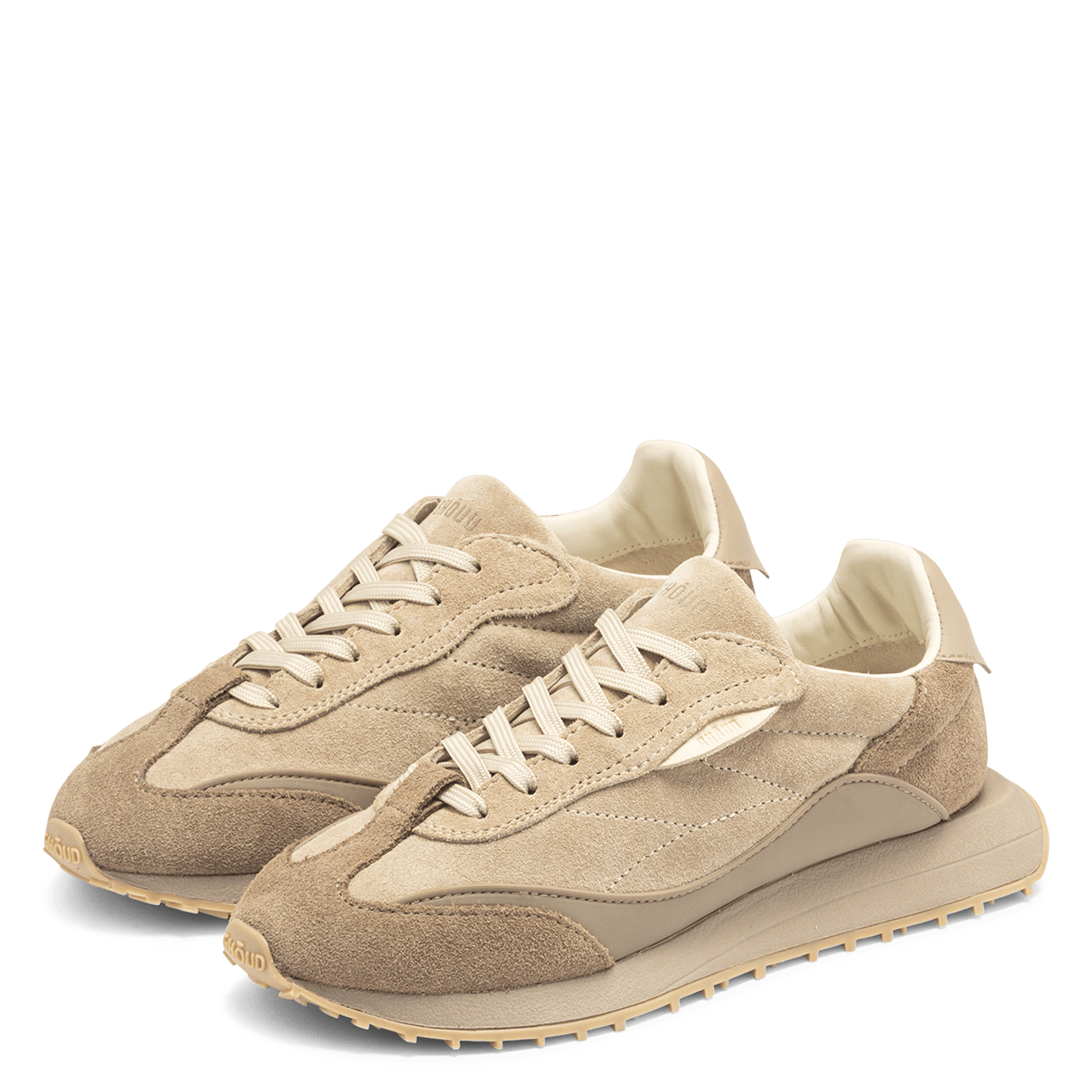 Baskets basses en cuir mélangé GHOUD VENICE Beige