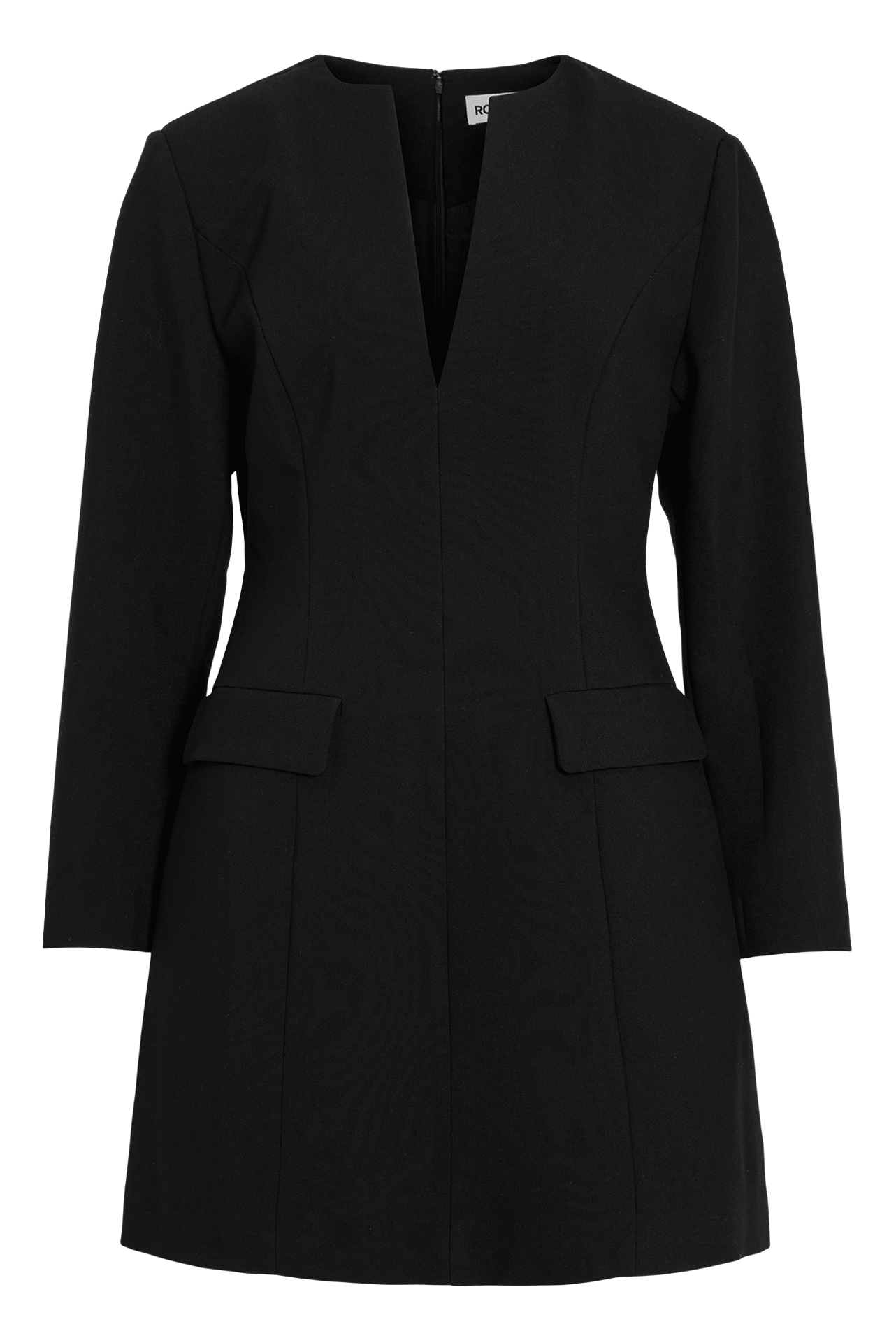 Robe courte col tunisien unie ROUGE EDIT Gris