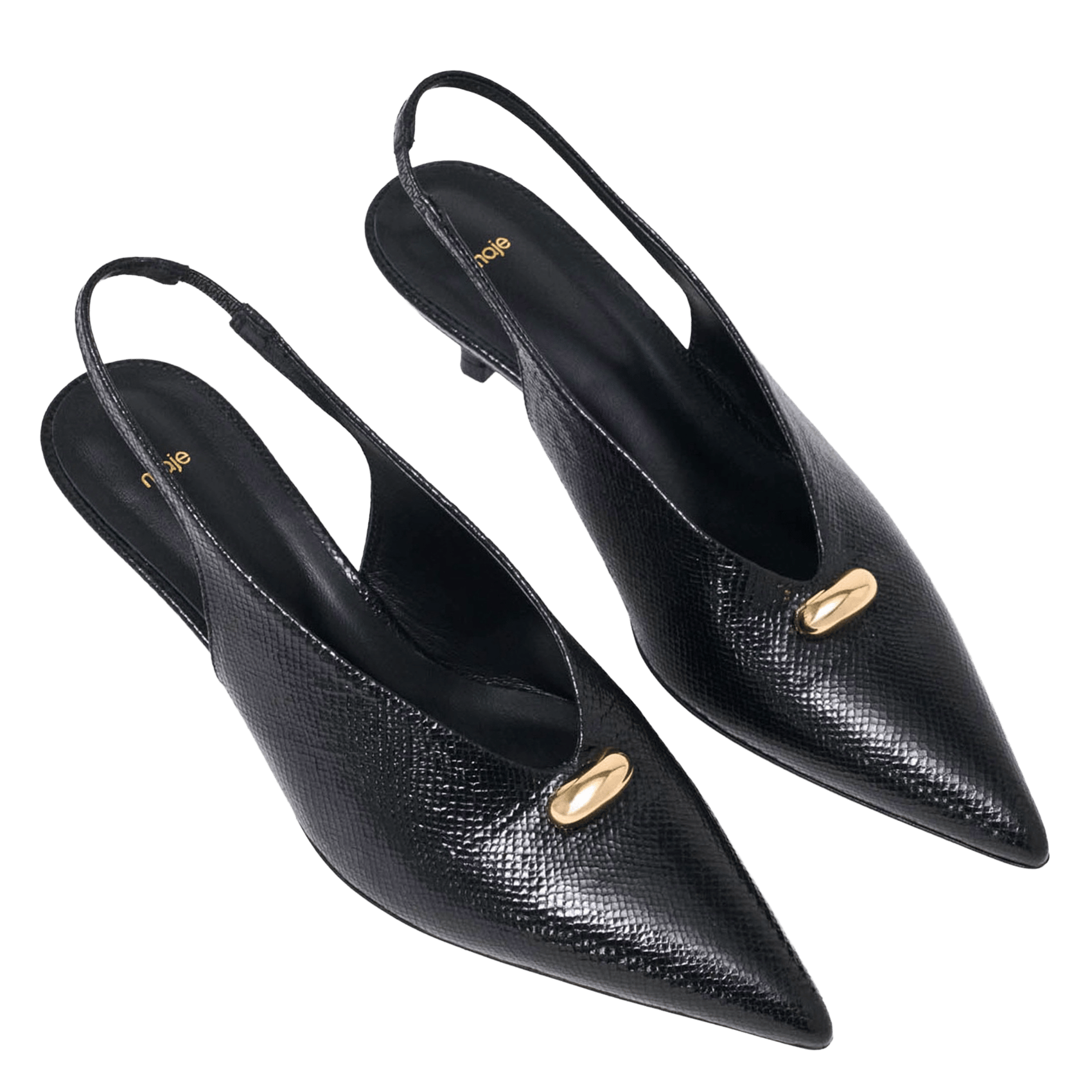 Escarpins en cuir MAJE Noir