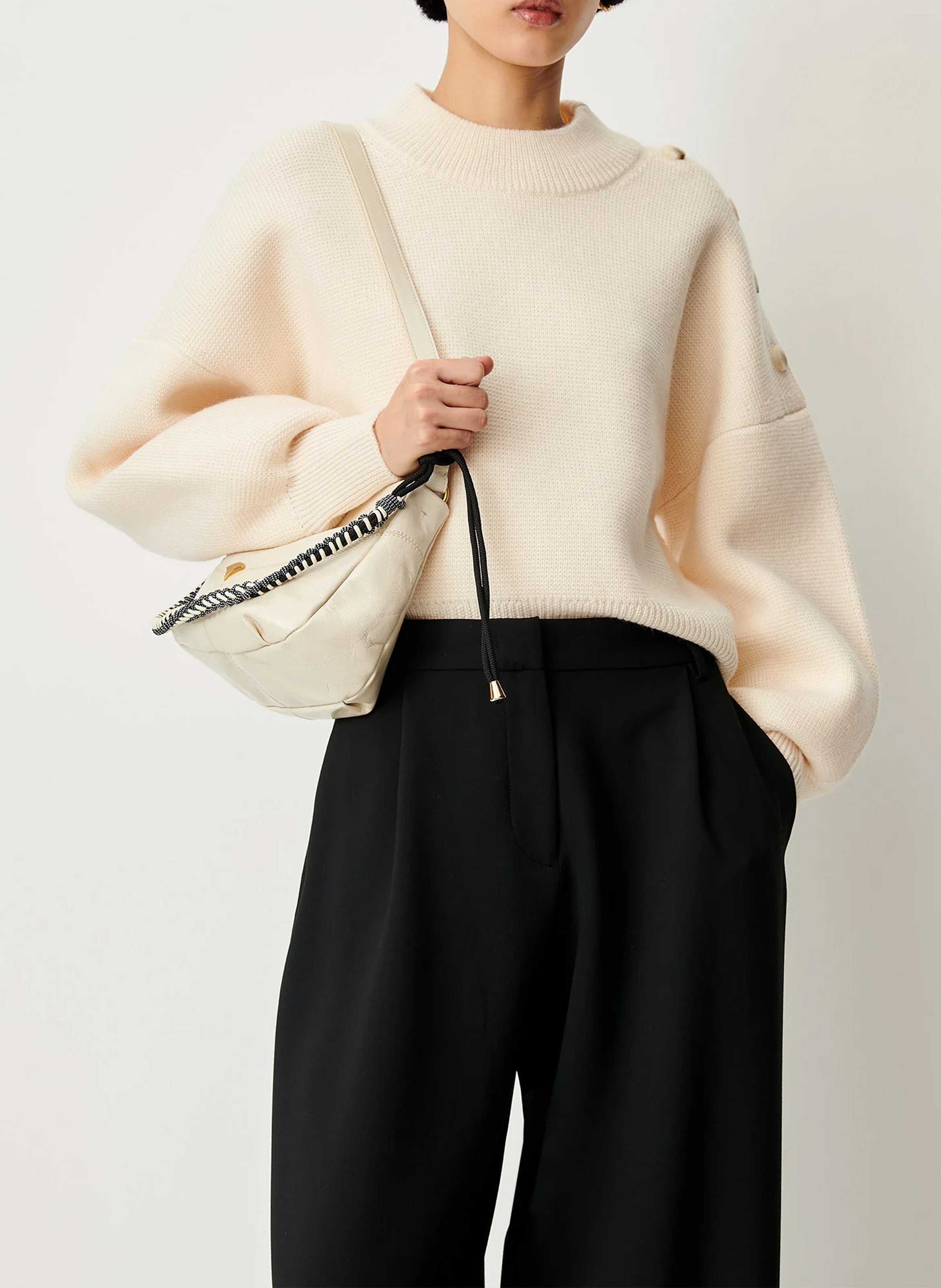 Bolso bandolera de piel SESSUN Blanco