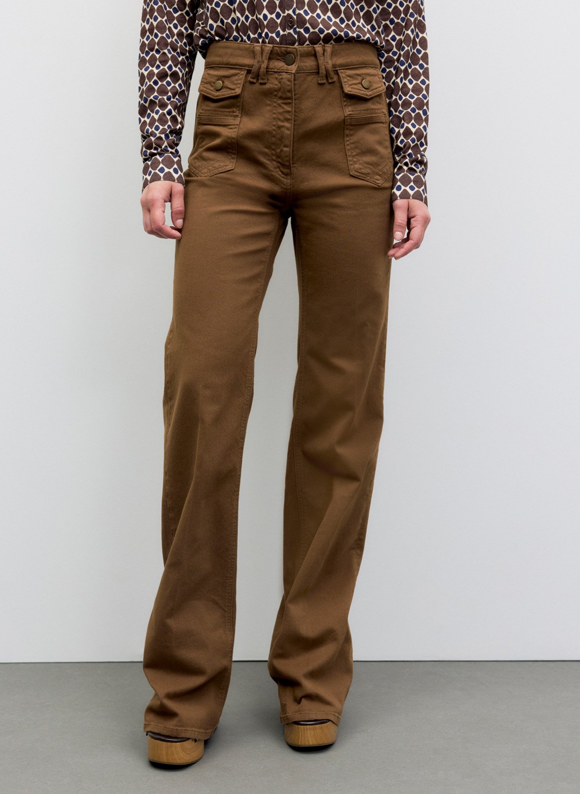 Flared Jeans aus Baumwoll-Mix GERARD DAREL Braun