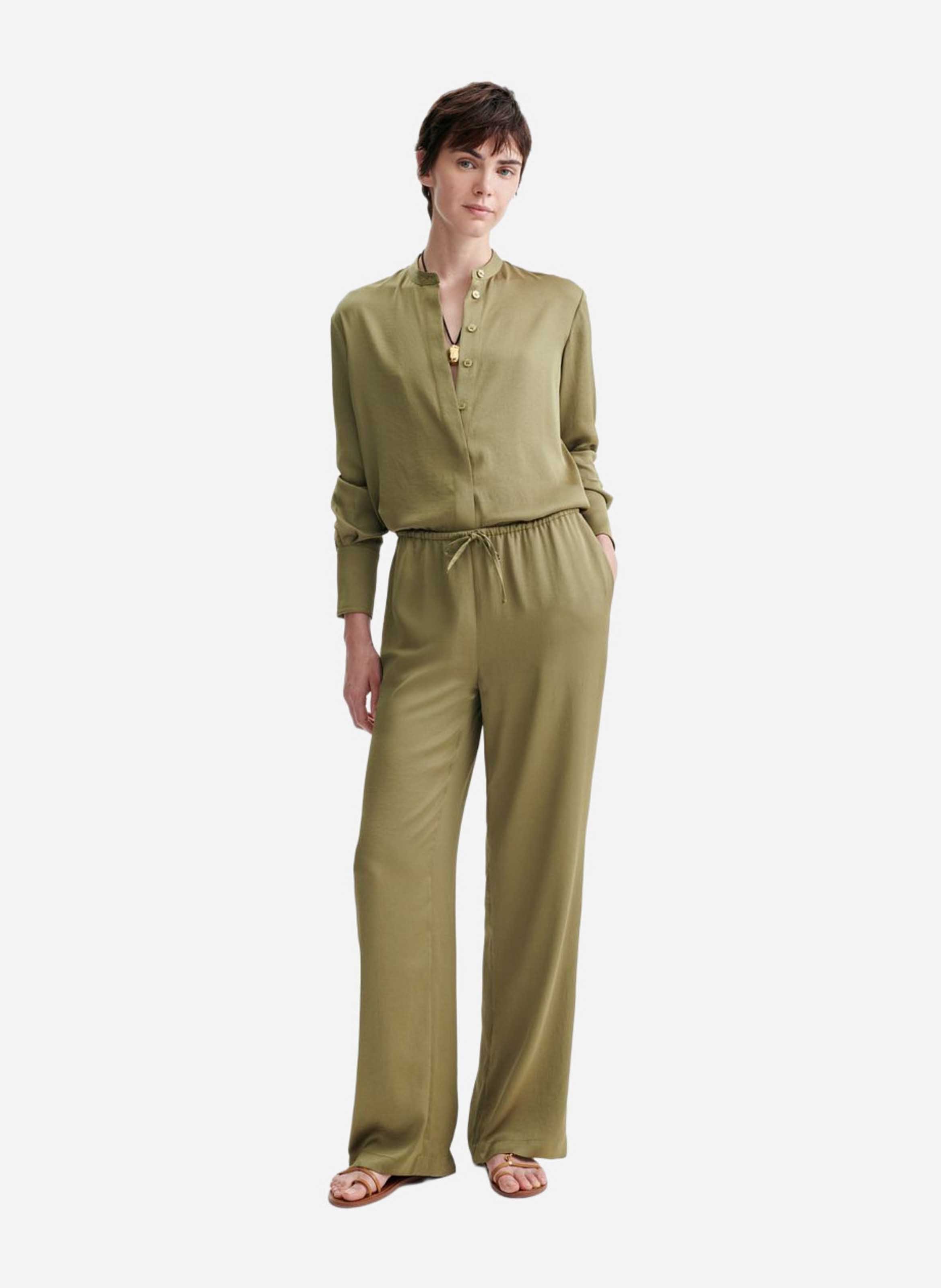 Straight-cut fluid trousers VANESSA BRUNO Green