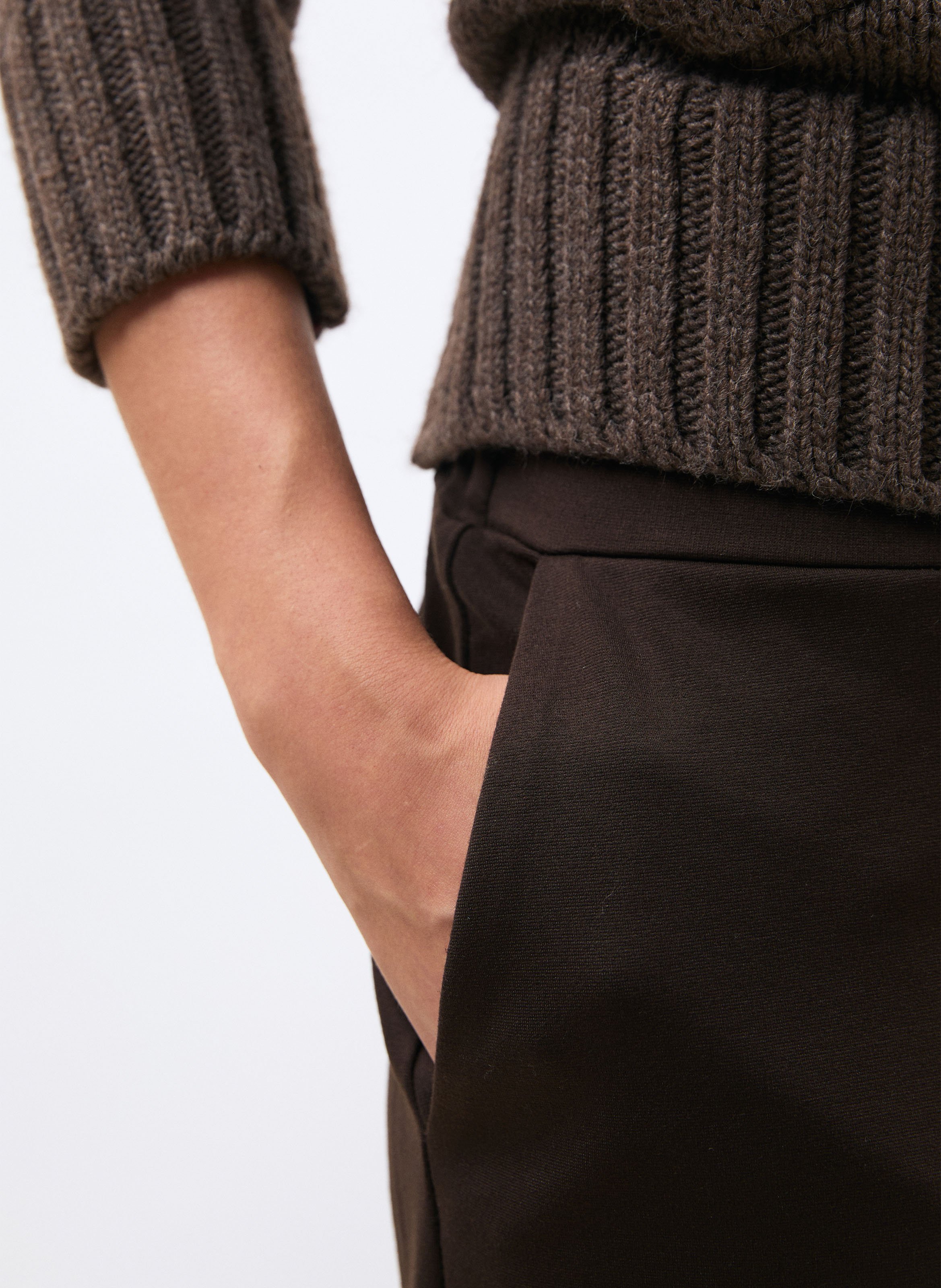 Wide-leg pants HUMILITY Brown