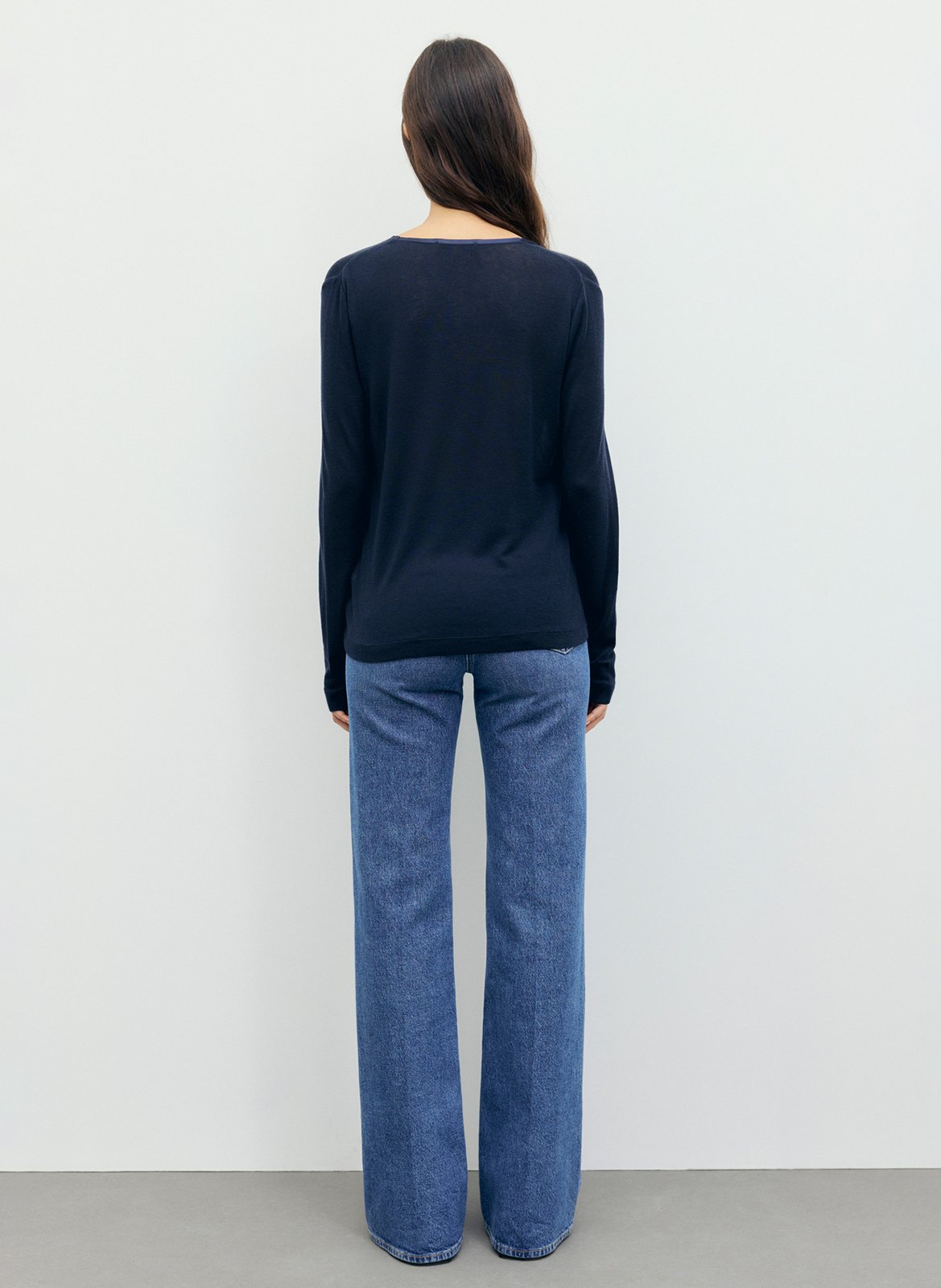 Flame Pattern V-Neck Sweater GERARD DAREL Blue
