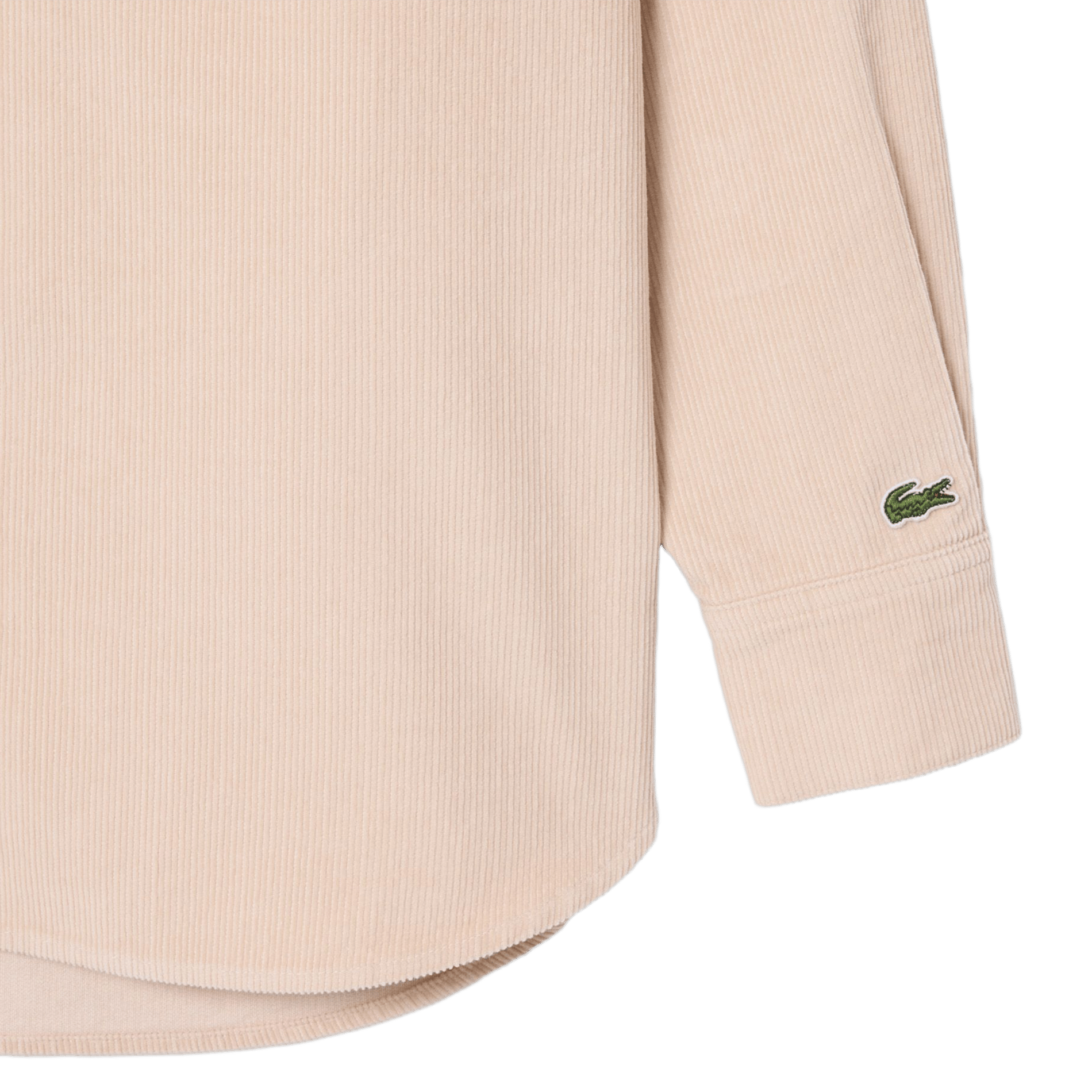 Surchemise oversize velours côtelé en coton LACOSTE Beige