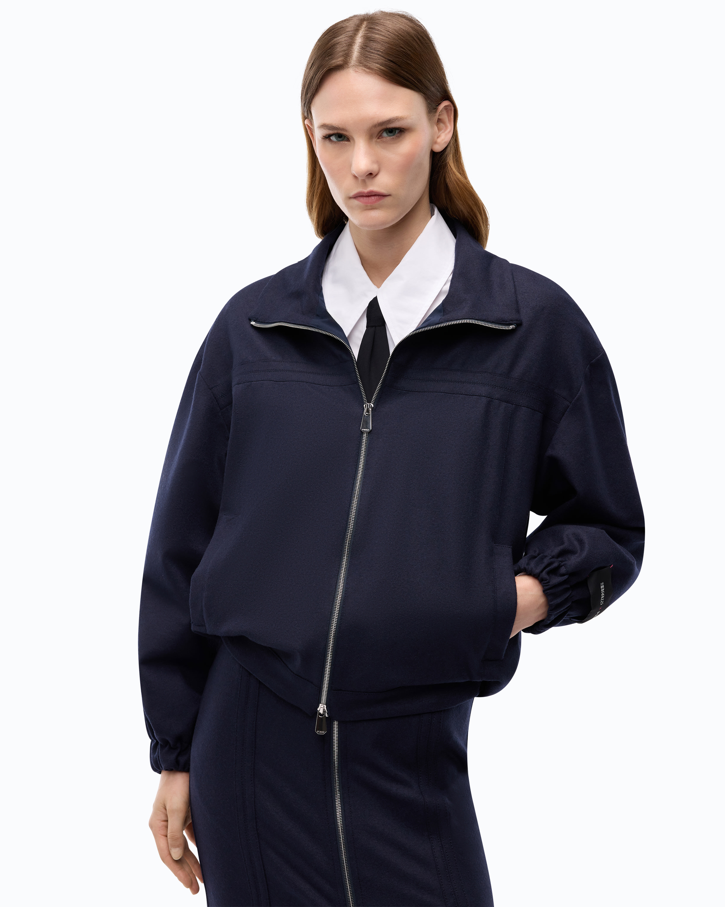 Bomber oversize en flanelle PINKO Bleu