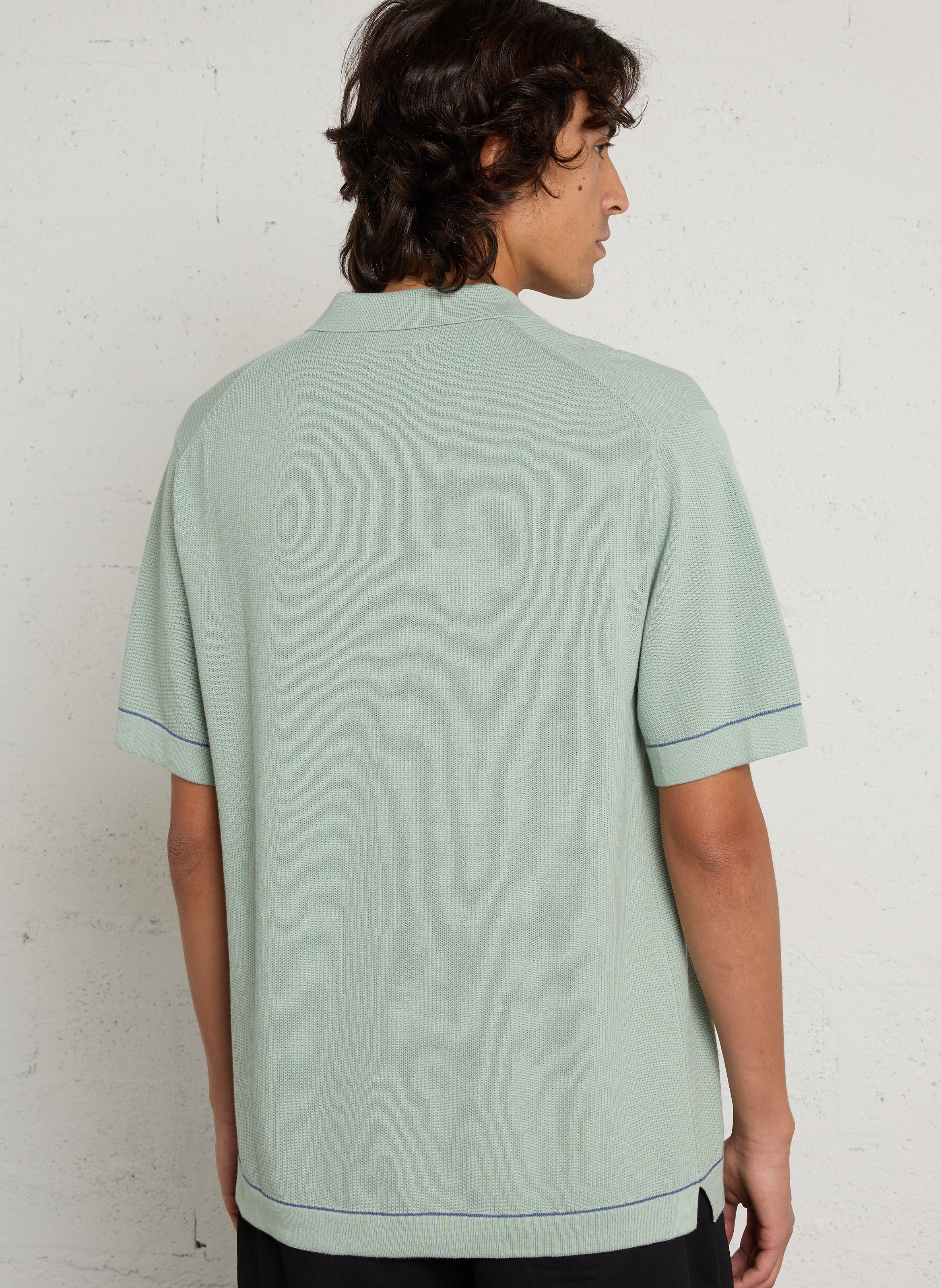 Polo droit en coton épais HACKETT Vert