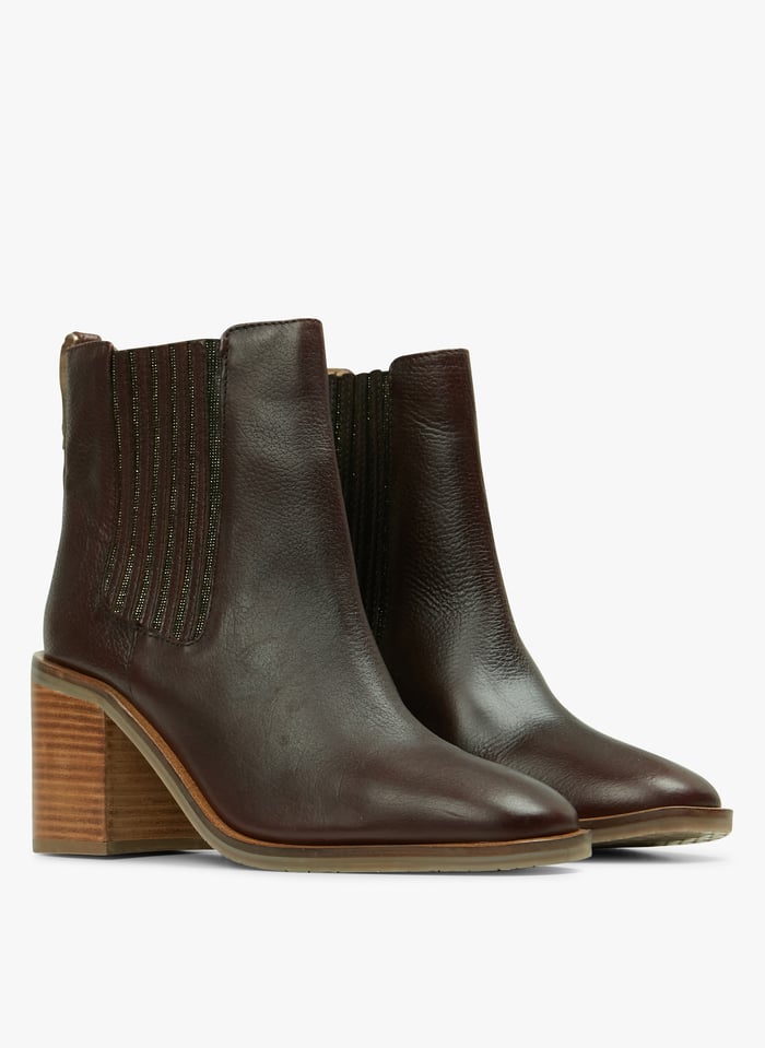 Leather Ankle Boots Bordeaux Les Tropeziennes Par M.belarbi