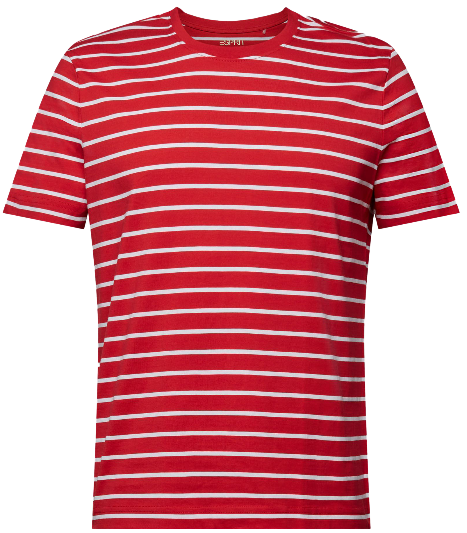 Tee-shirt col rond en coton ESPRIT Rouge