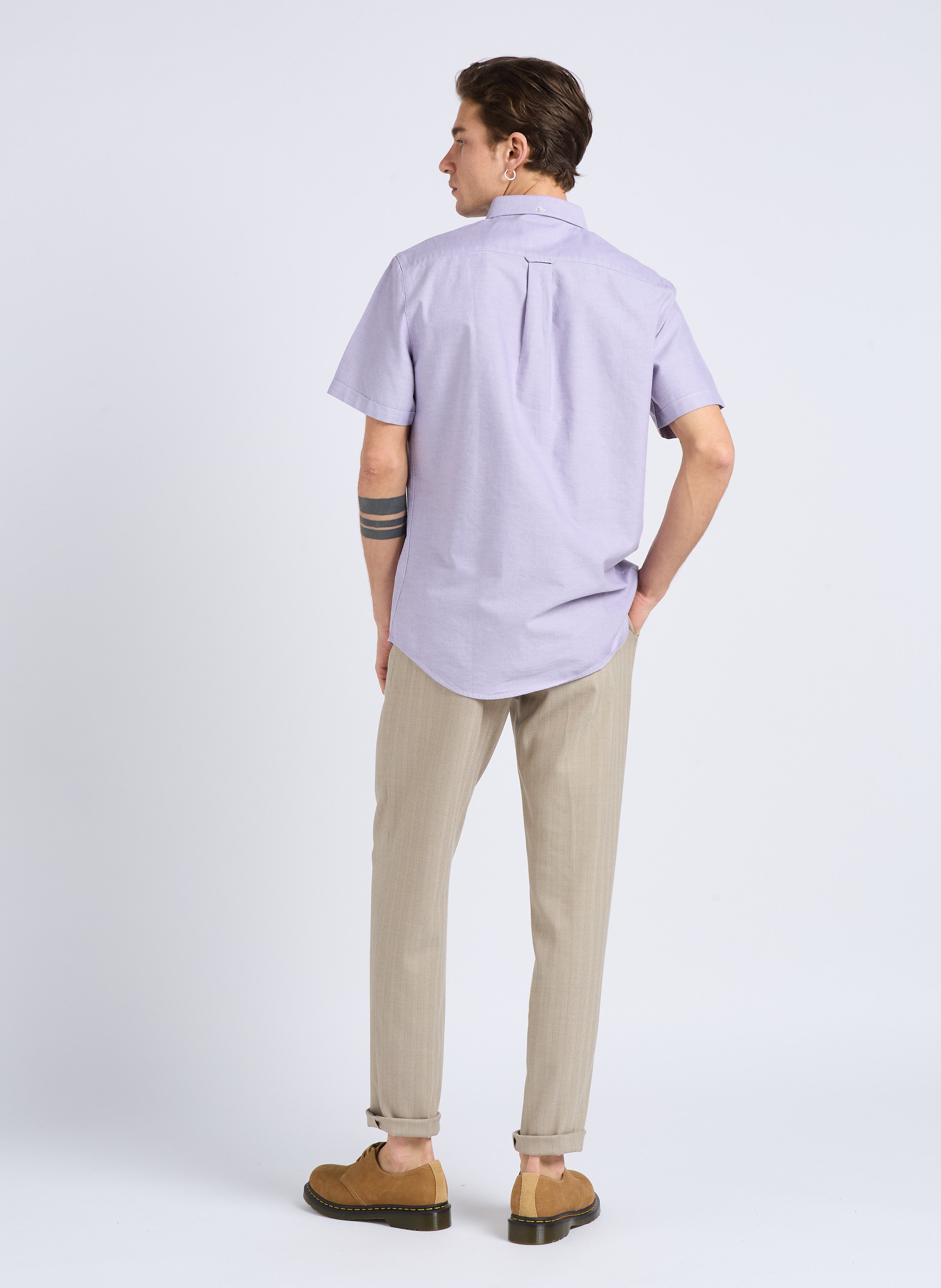 Herringbone suit pants Brown