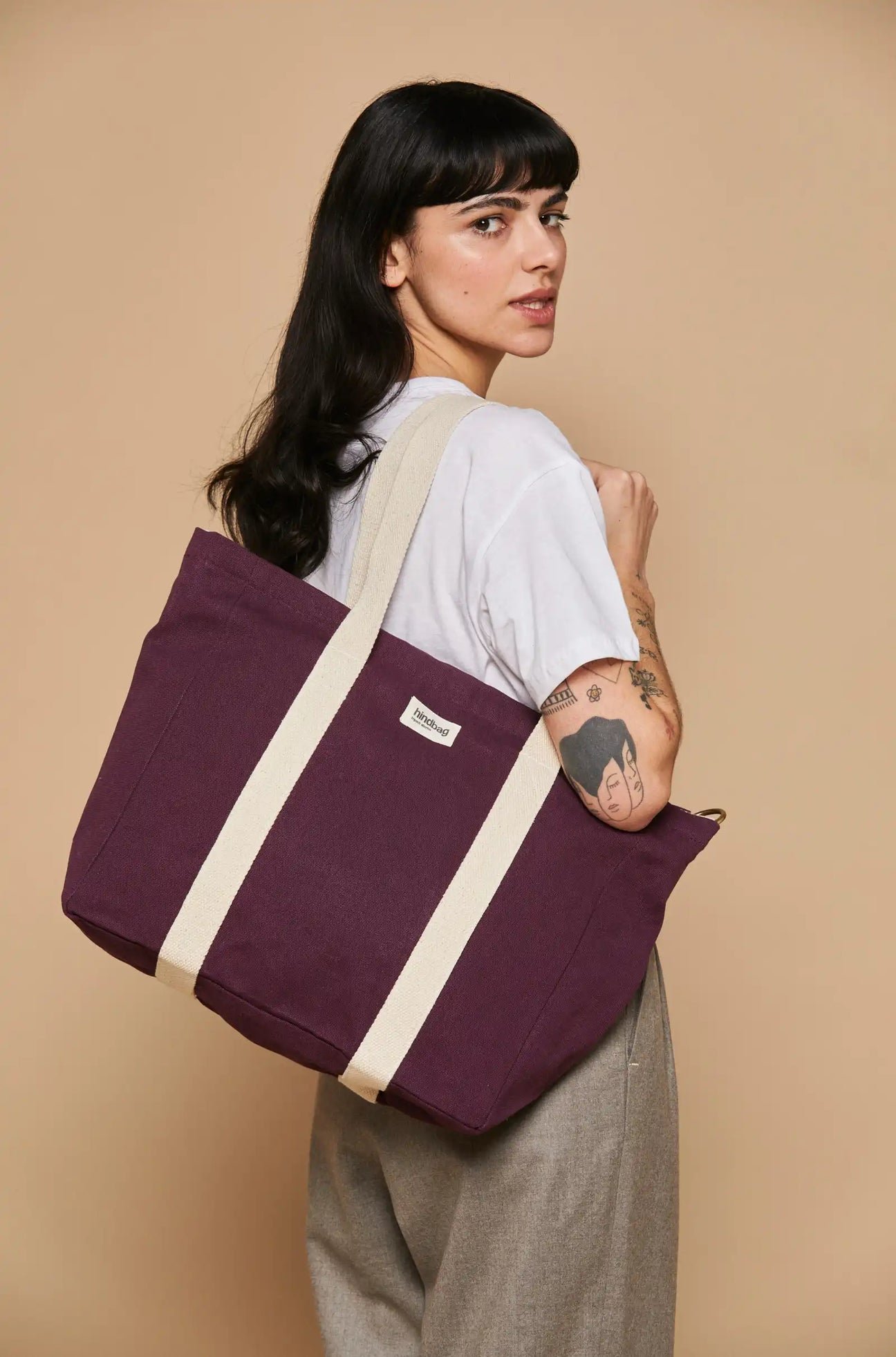 Cotton tote bag Purple