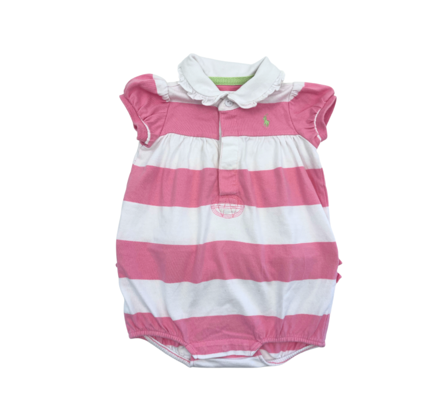 Pink baby romper - 9 months POLO RALPH LAUREN - Seconde Main Pink