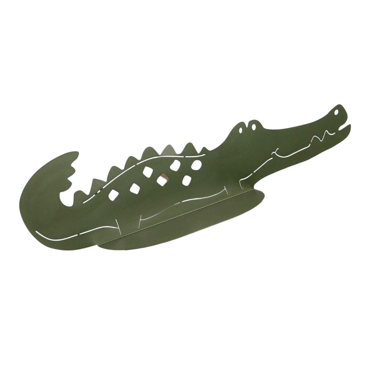 Crocodile metal wall shelf FACTORY Green
