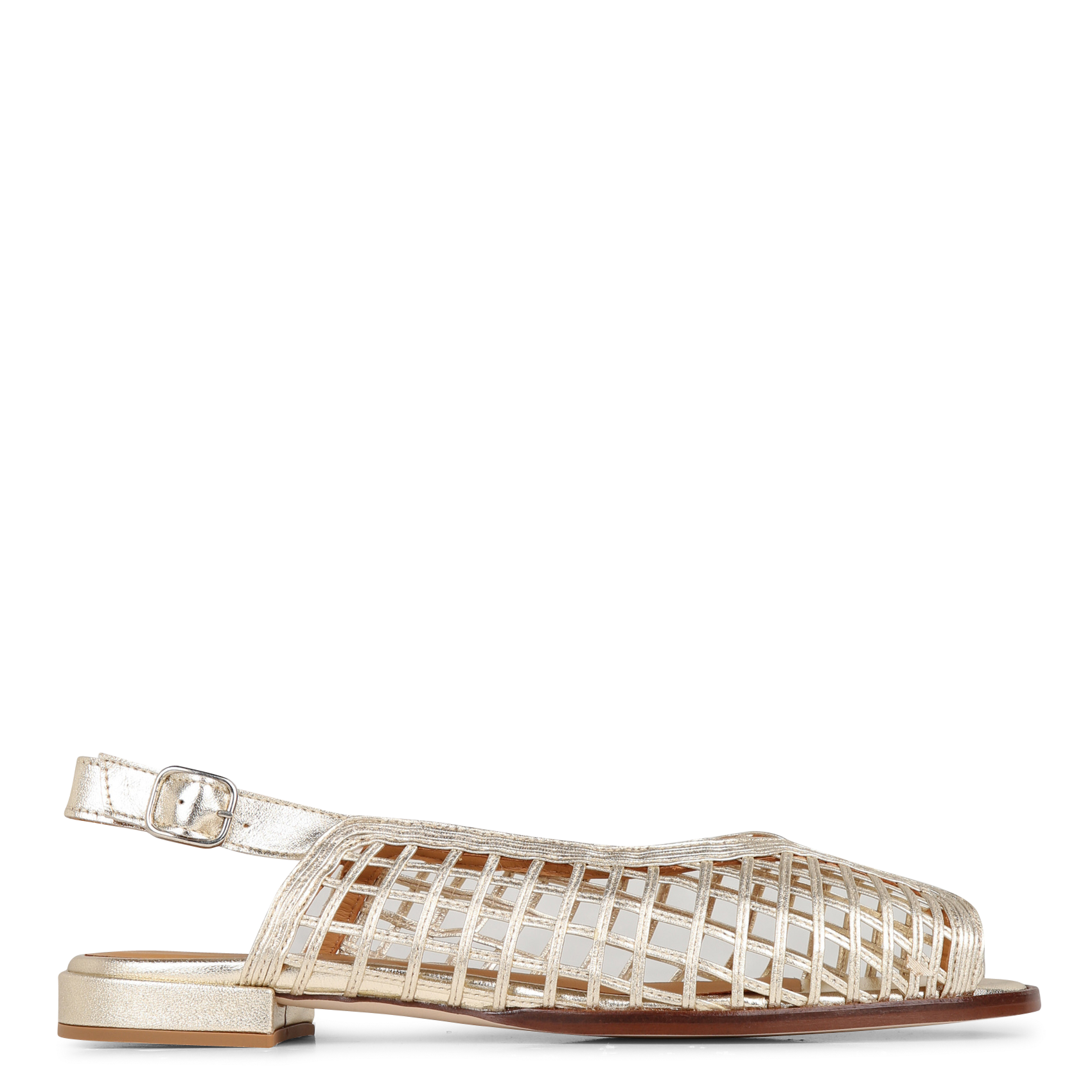 Ballerines en cuir métallisé KOSMA MENORCA Doré