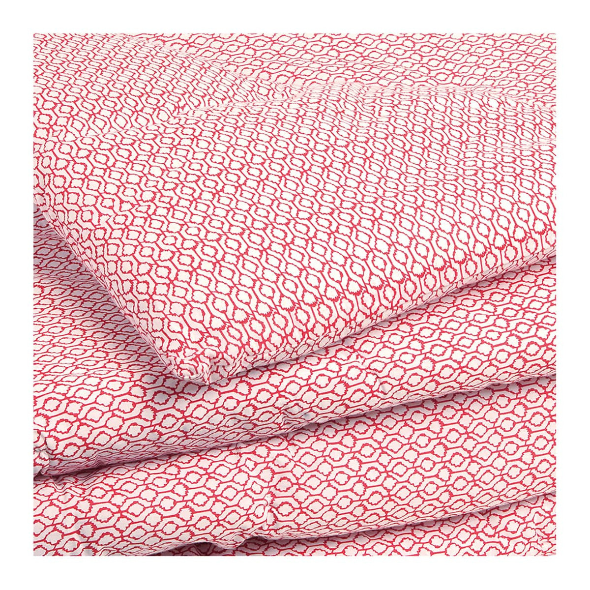 Futon ikat -  blanc et rouge BLANC D'IVOIRE Rouge