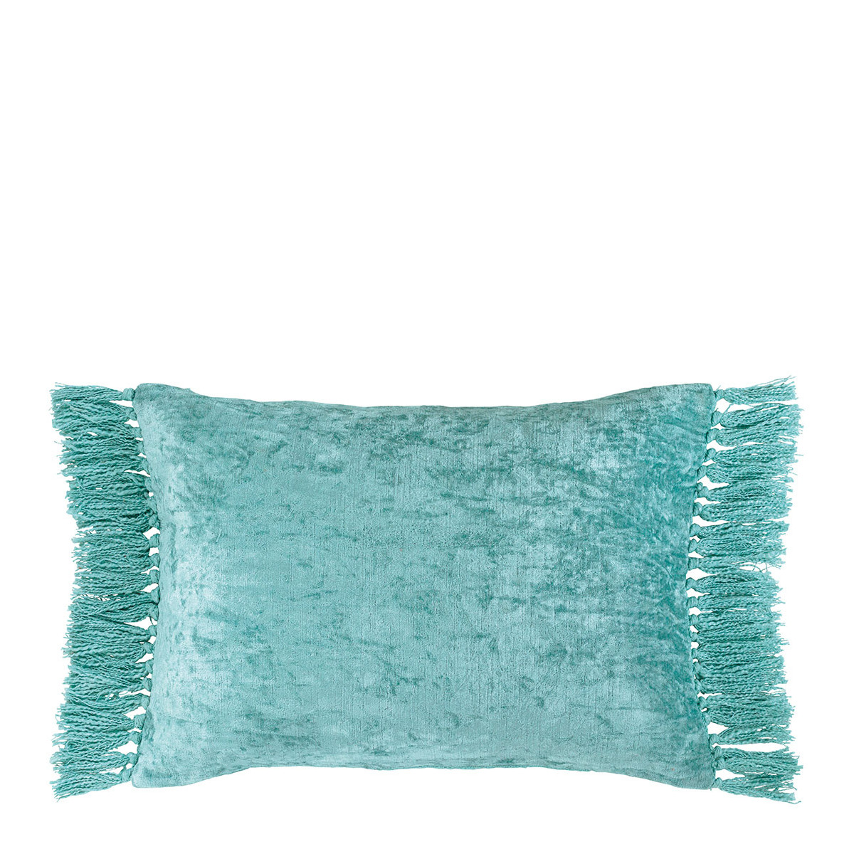 Iridescent velvet cushion cover BLANC D'IVOIRE Blue