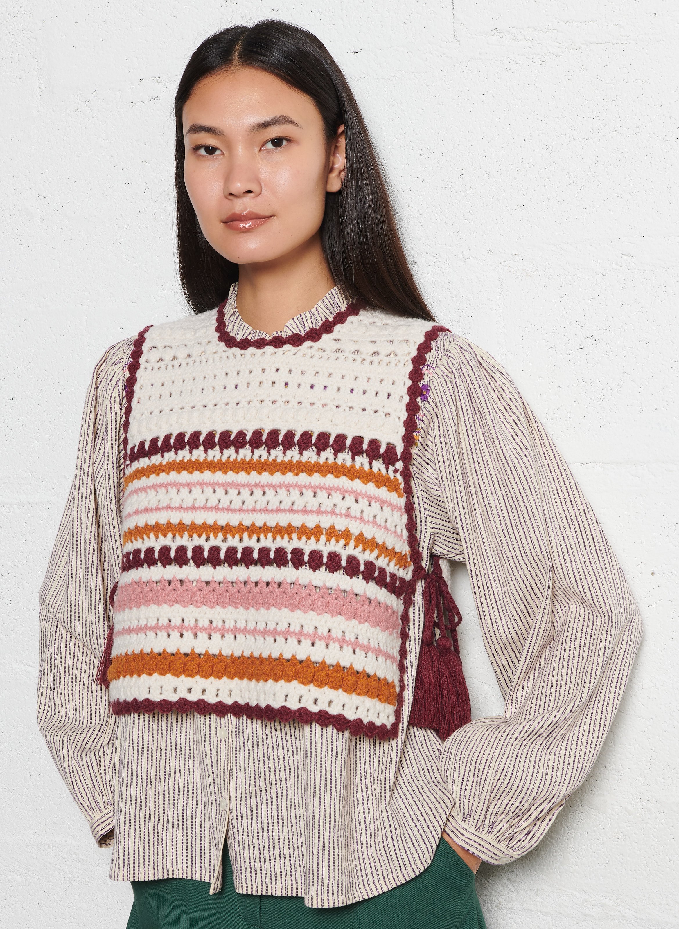 Striped seaside-inspired cardigan with wool LOUISE MISHA Multicolored