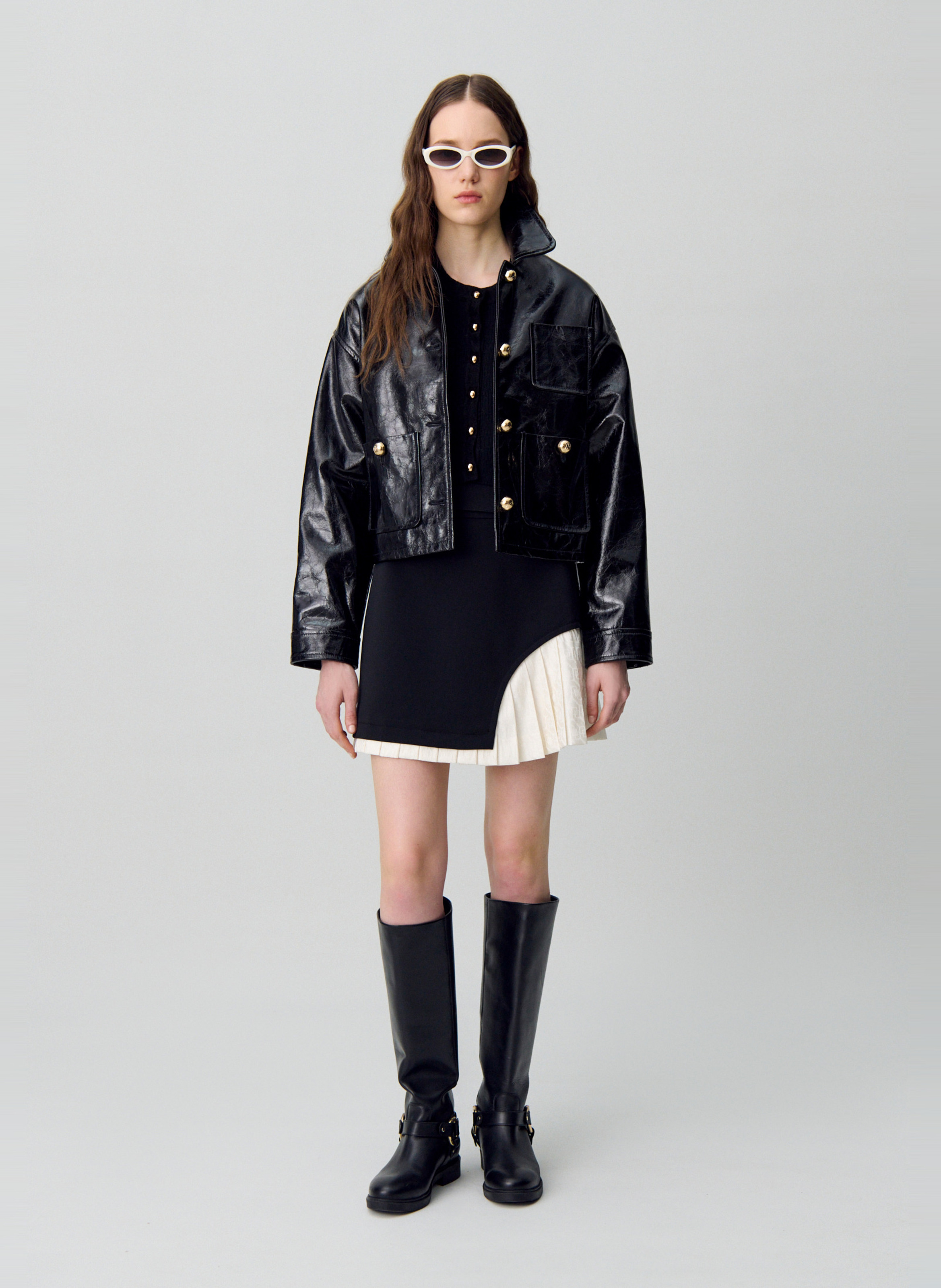 Jupe courte bicolore CLAUDIE PIERLOT Multicolore