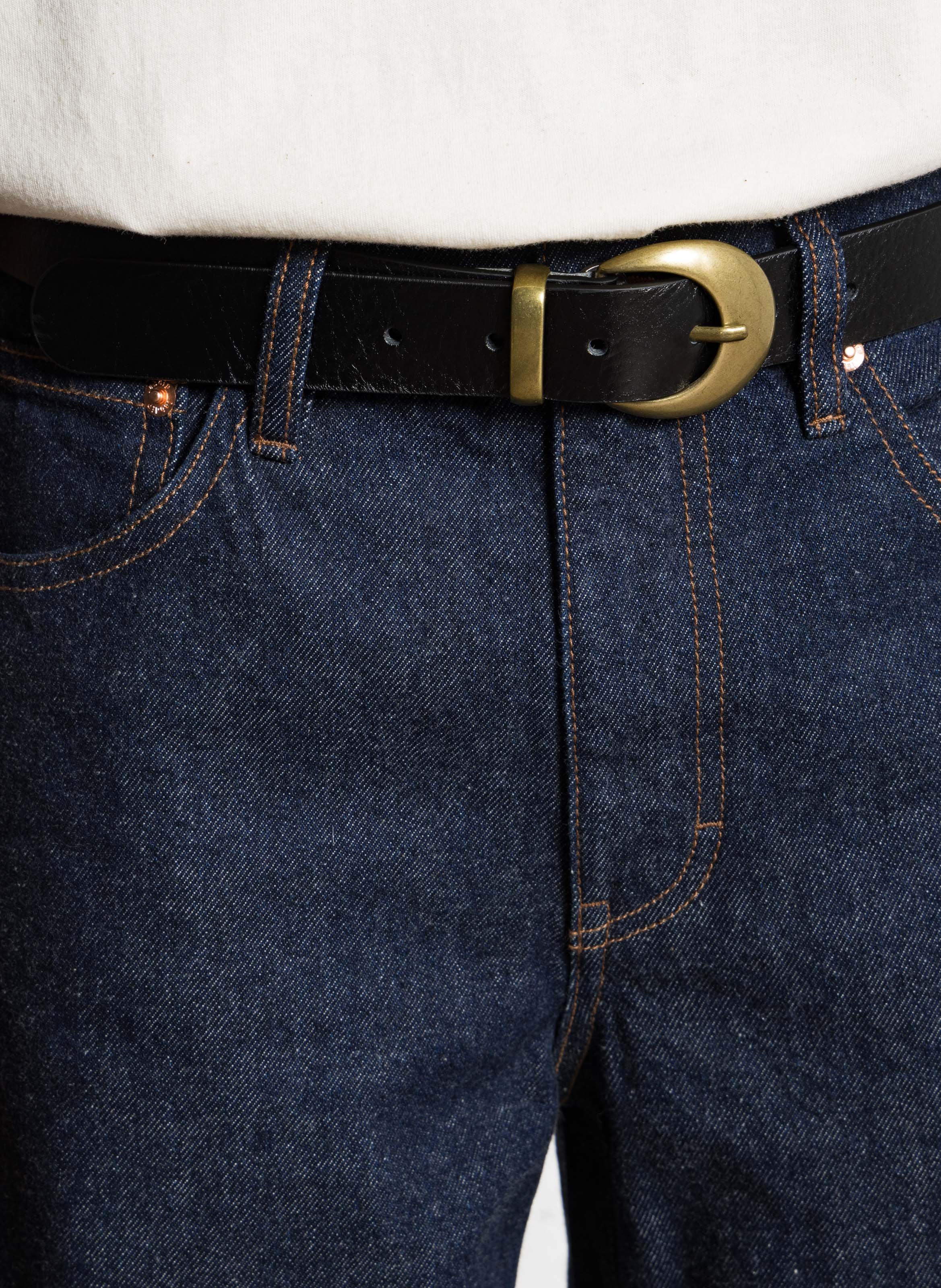 Ceinture en cuir MAISON 123 Noir