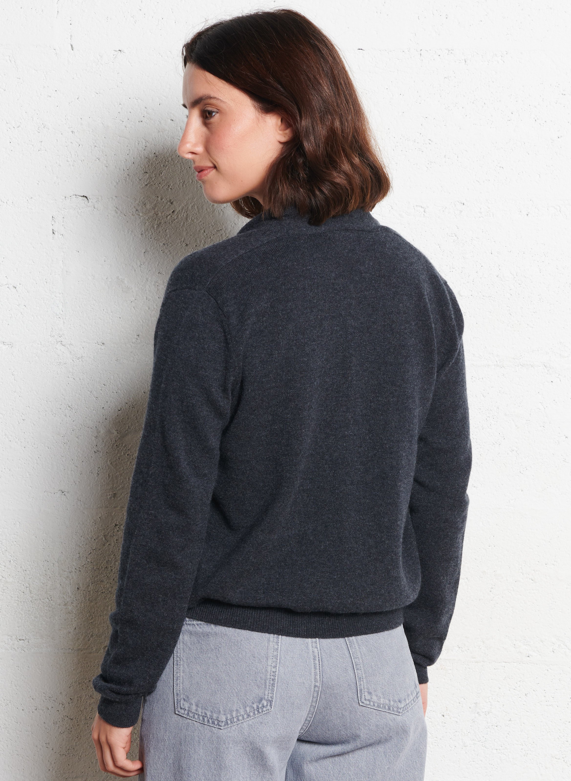 Kasjmier vest MAJESTIC FILATURES Grijs