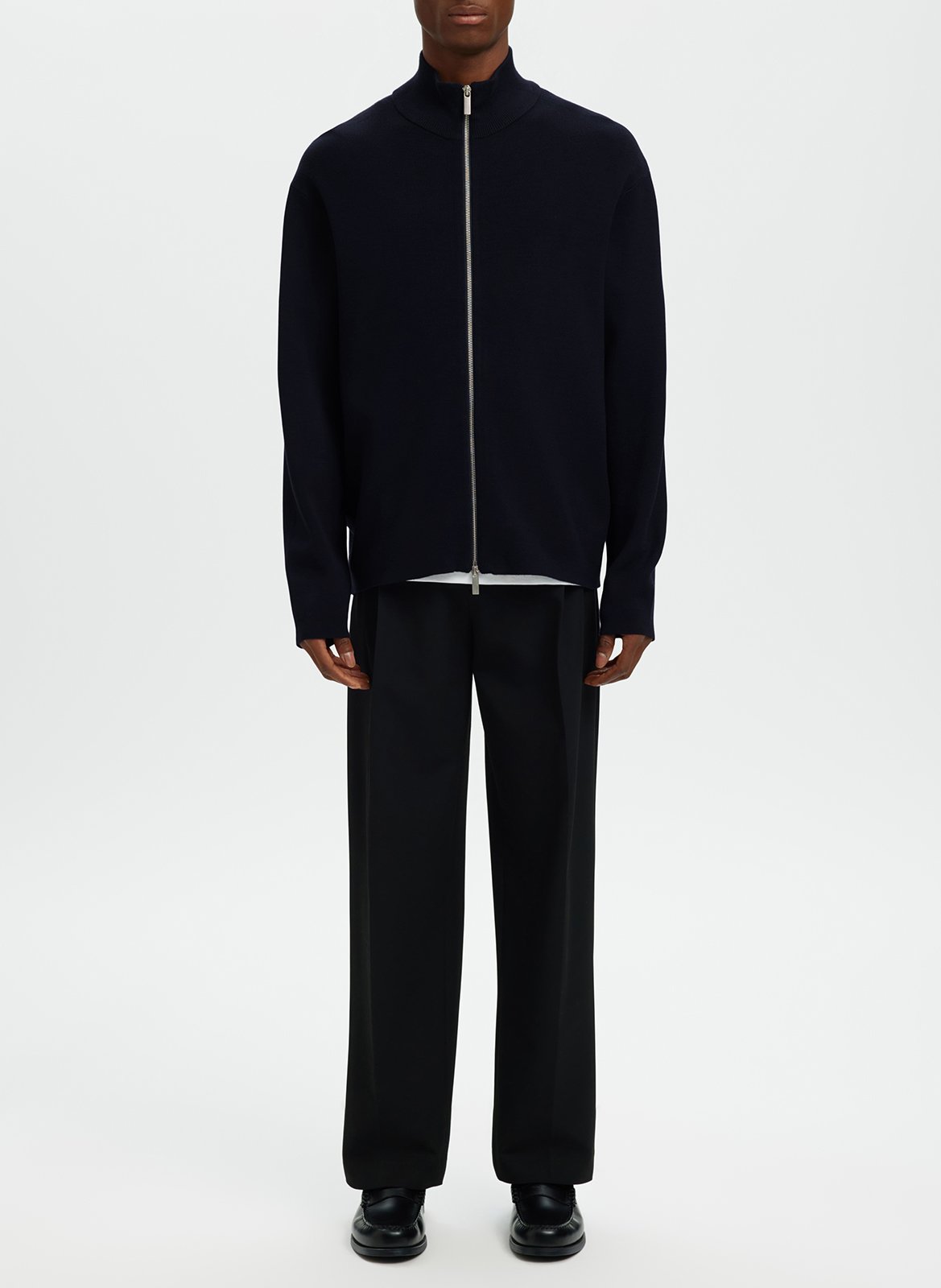 Gilet droit col montant  SELECTED Bleu