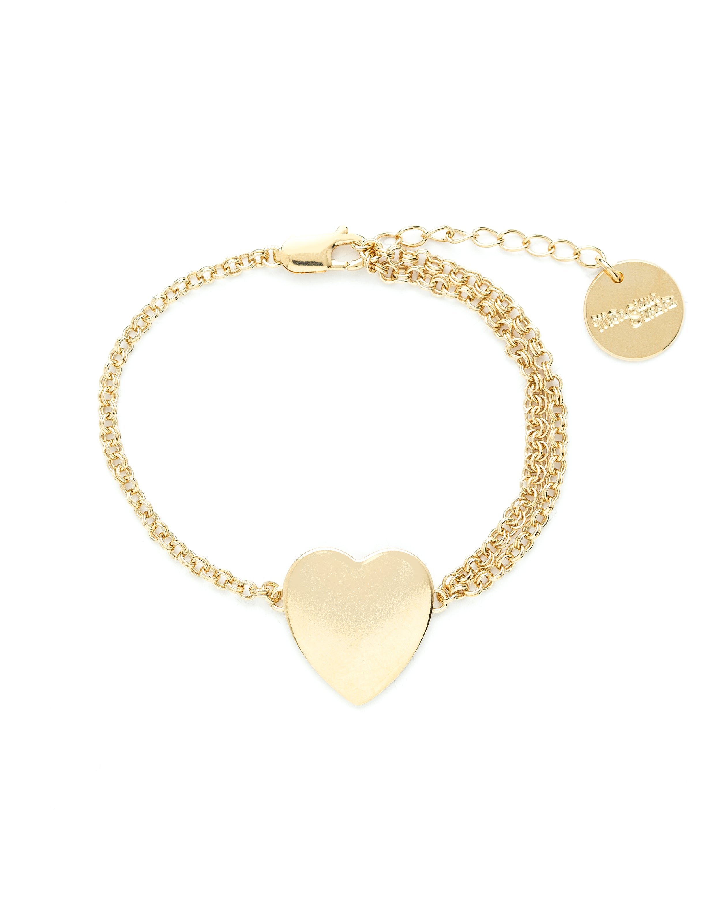 Golden heart-shaped bracelet in fine gold MONSIEUR SIMONE