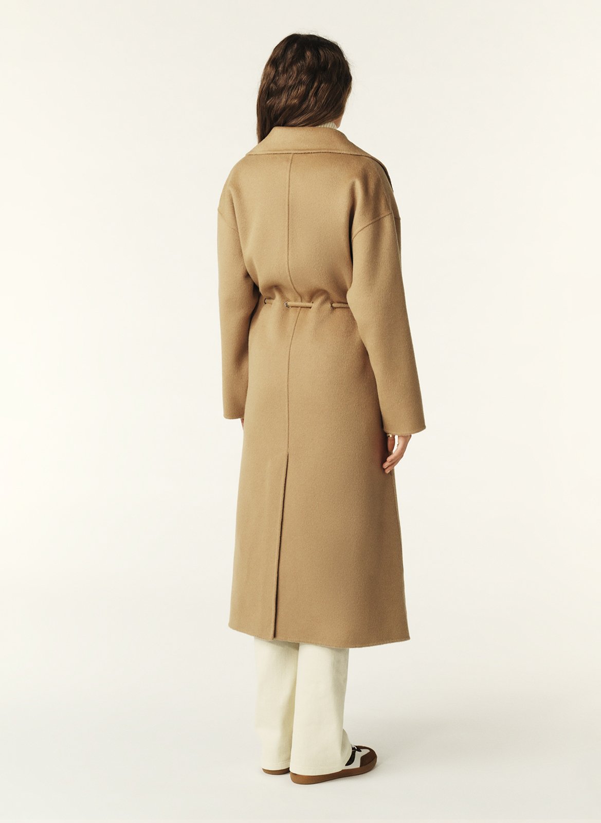 Long coat with asymmetric collar BA&amp;SH Brown