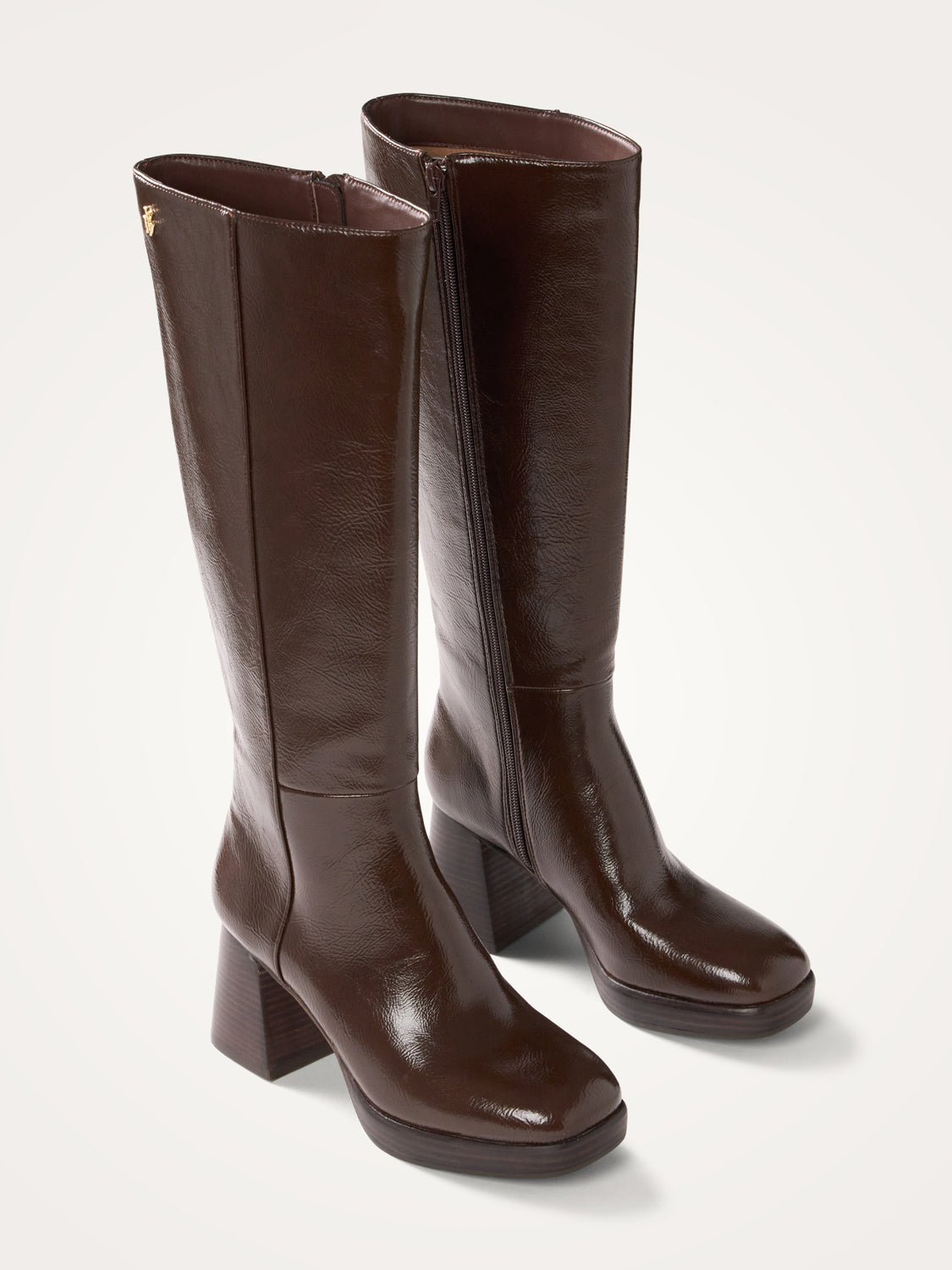 Bottes plateformes à talon VANESSA WU Marron