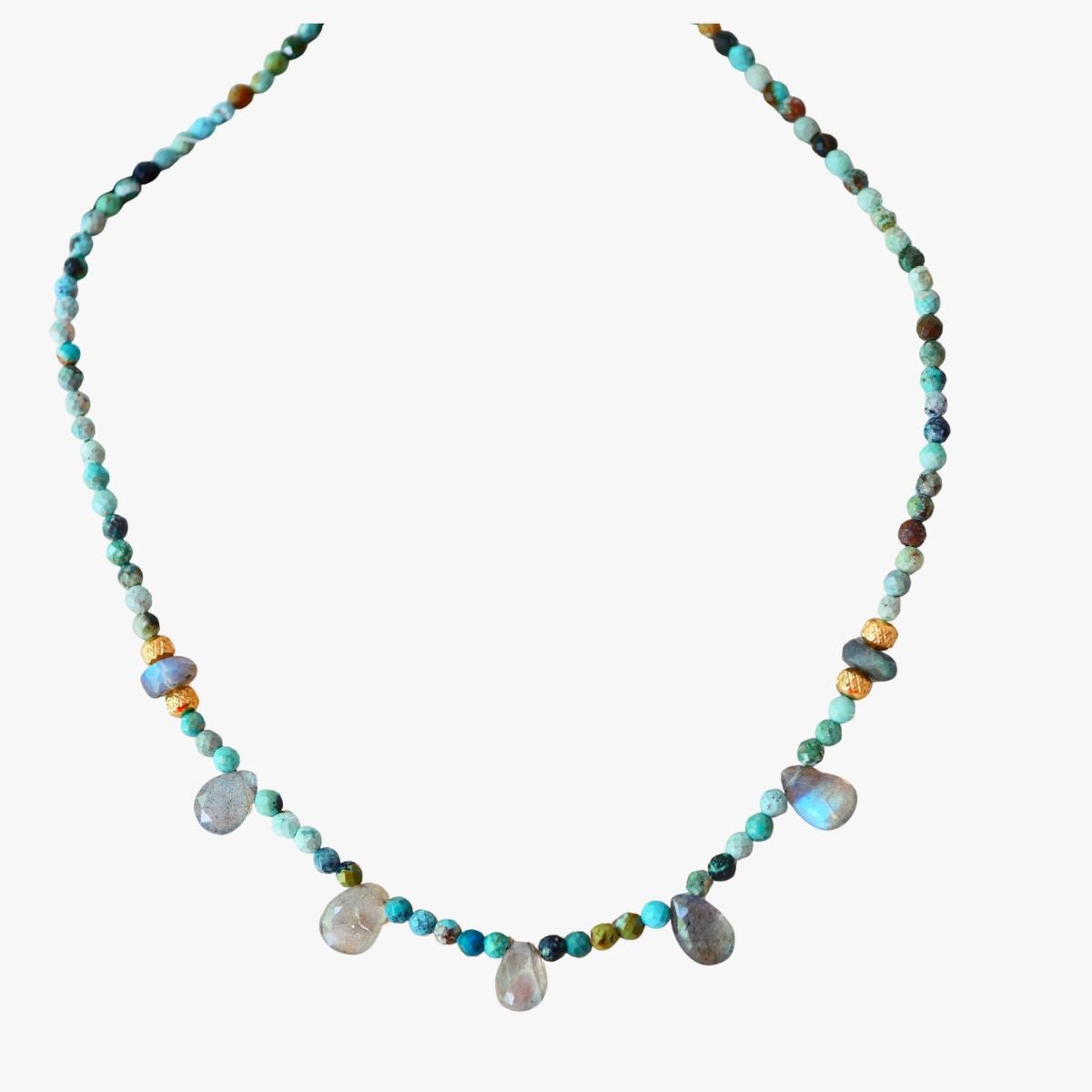 Labradorite necklace GINANDGER Green