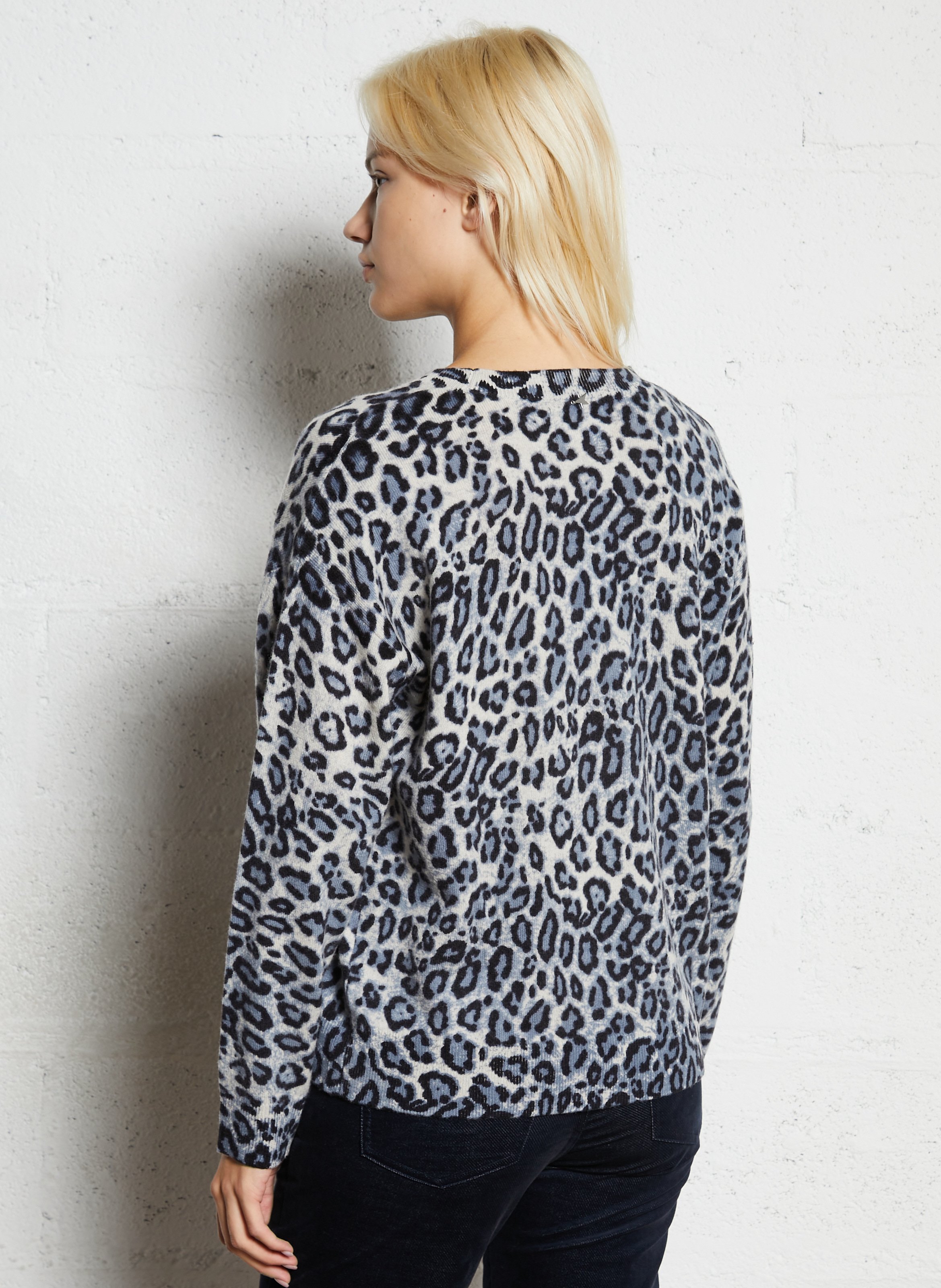Oversize-Pullover aus Kaschmir SUD EXPRESS Blau