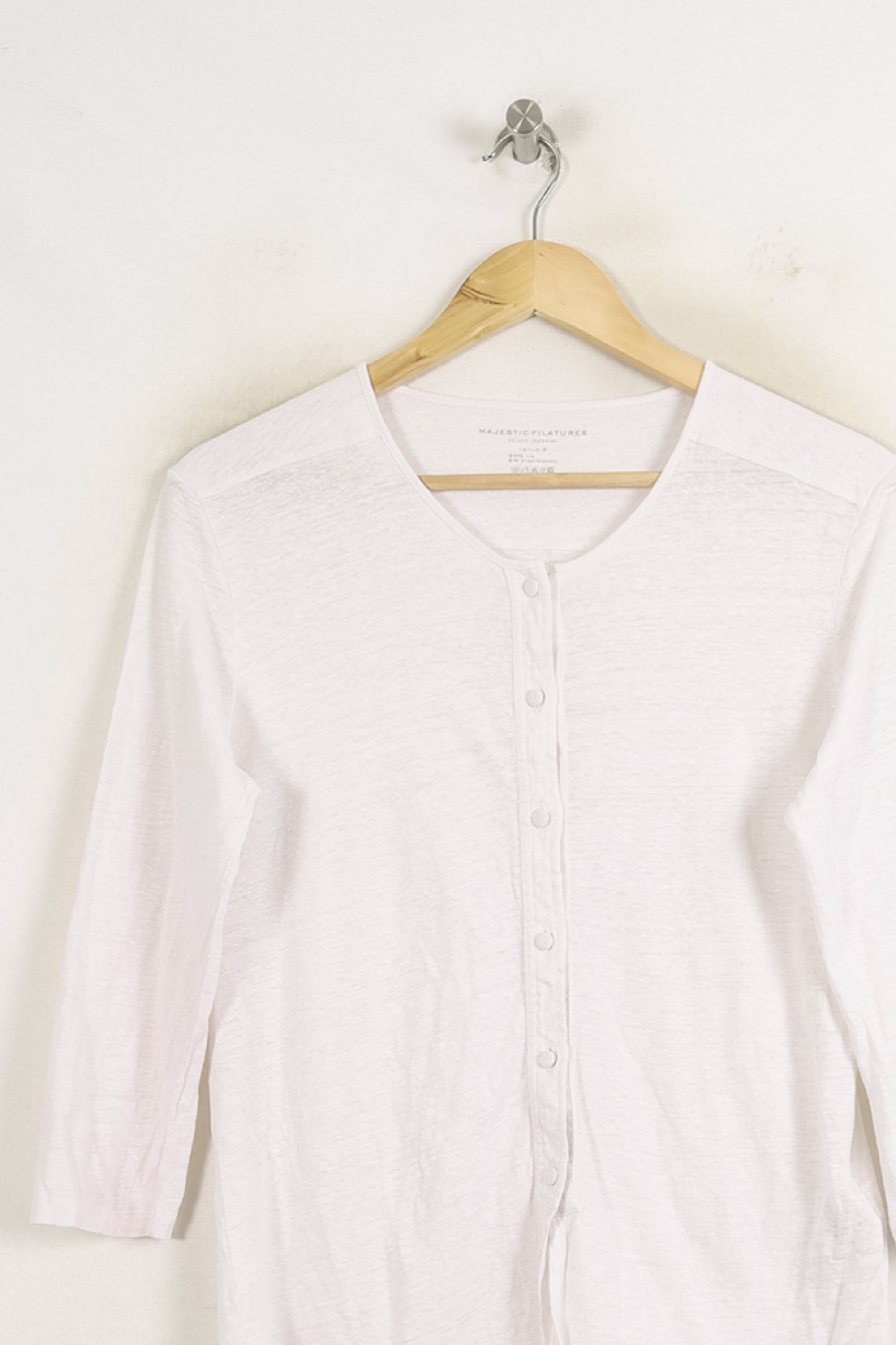 Cardigan MAJESTIC FILATURES - SECONDE MAIN White