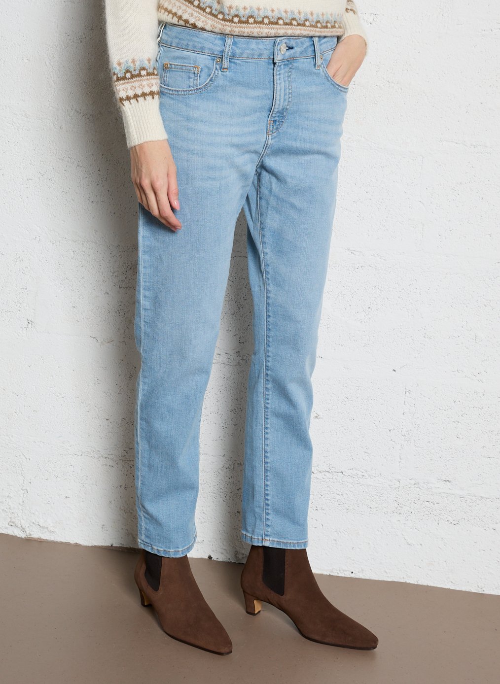 Slim-fit jeans met hoge taille ACQUAVERDE