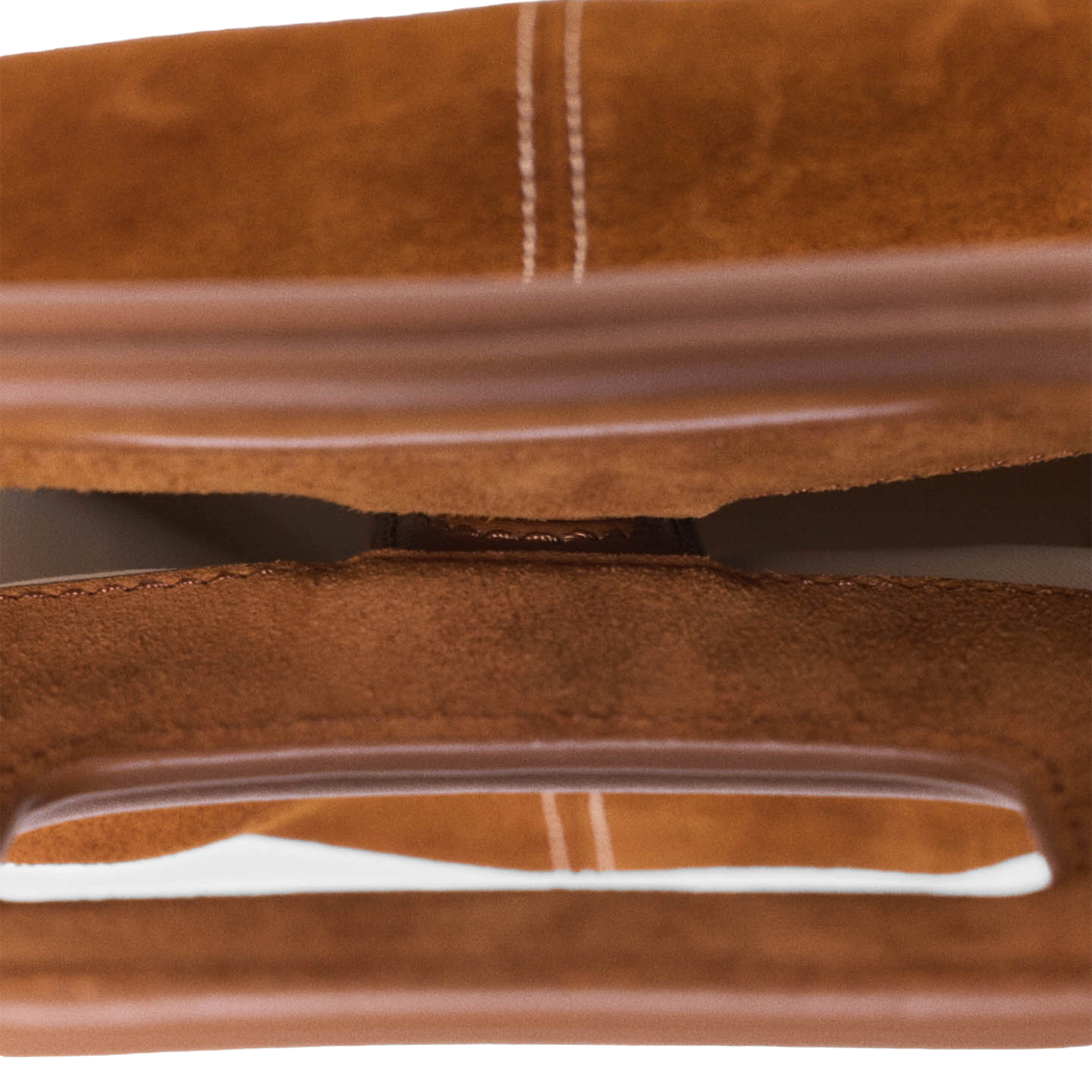 Suède schoudertas met franjes MAJE Bruin