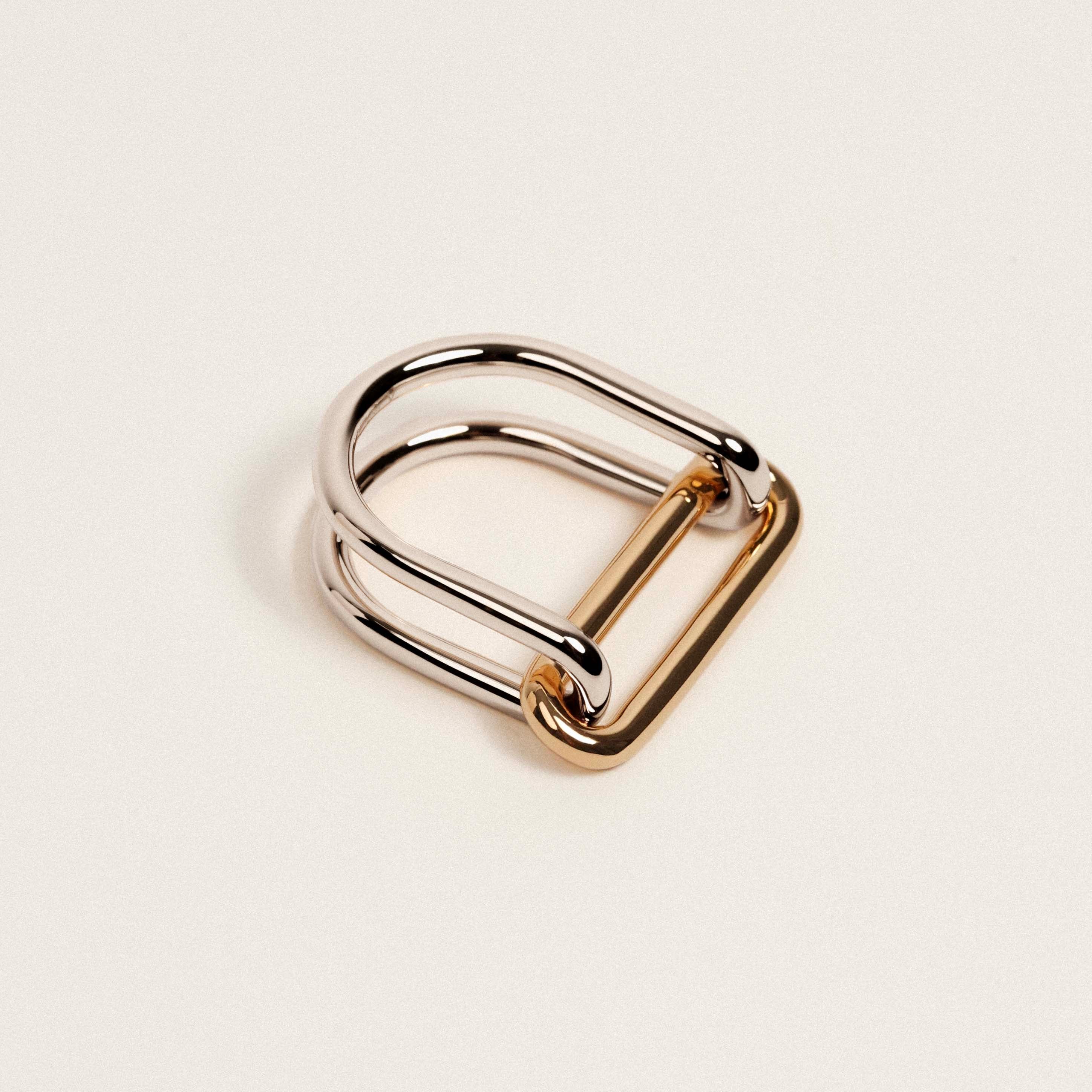 Link ring, gold plated MAYRENA