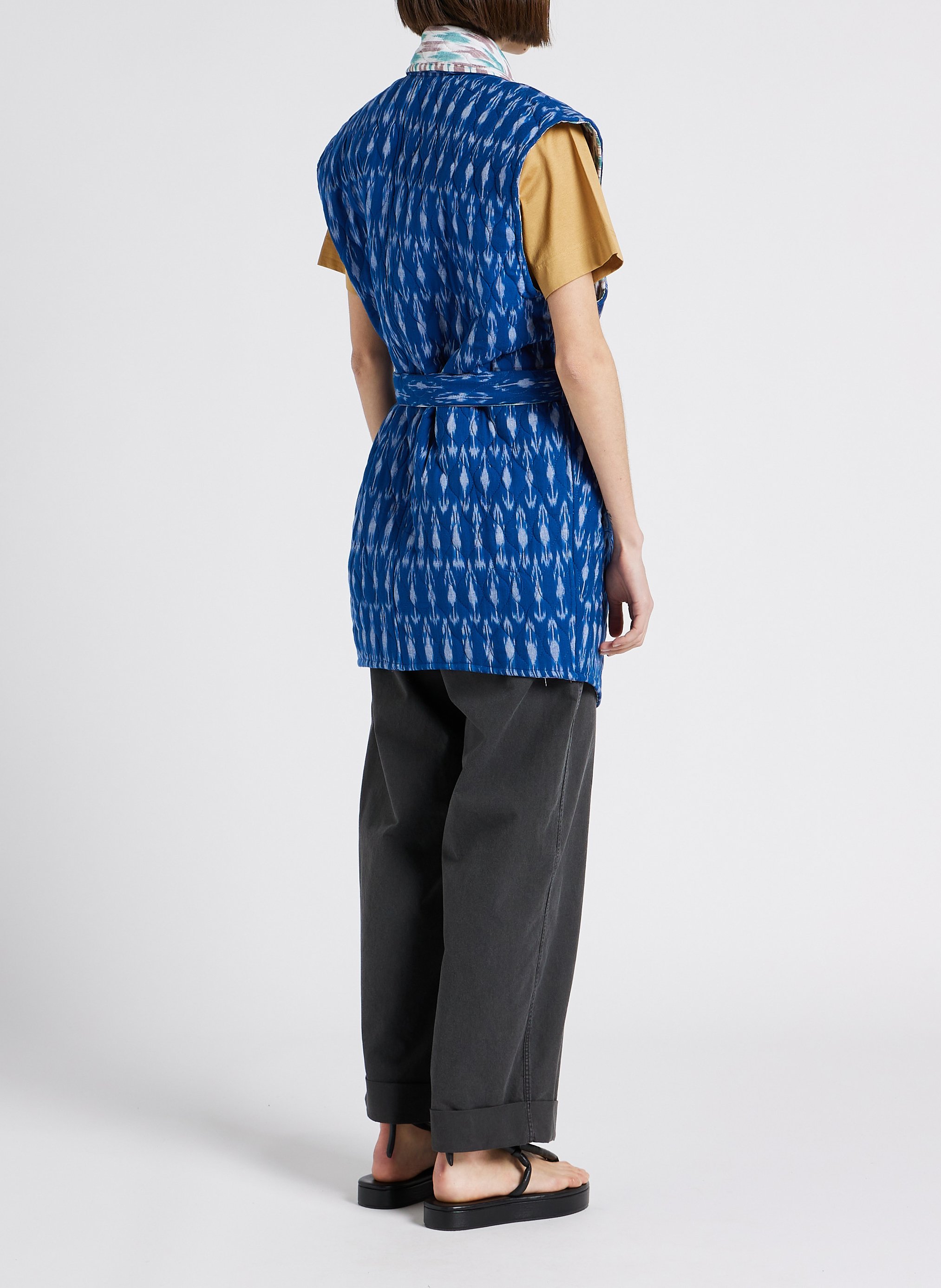 Leather wedge sandals V DE VINSTER Black