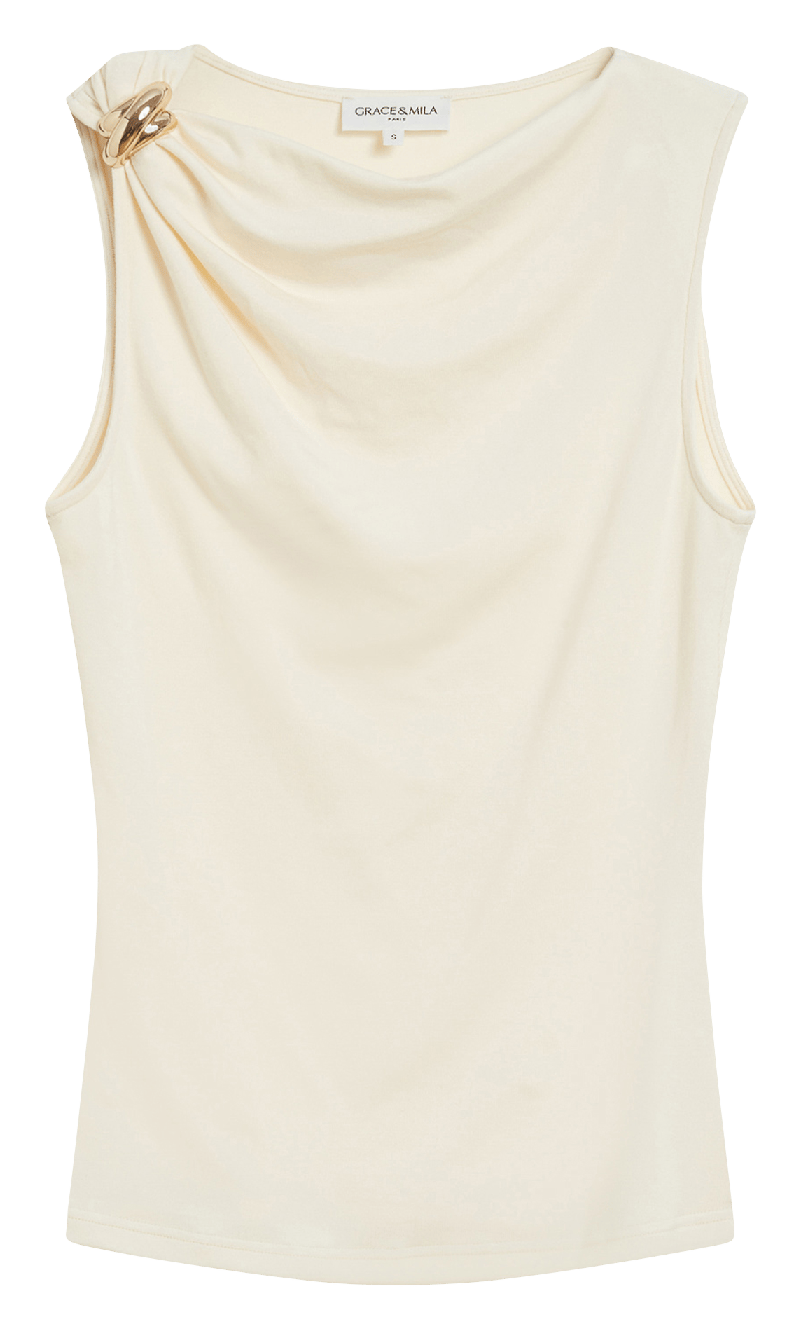 Rundhals-Top GRACE ET MILA Weiss