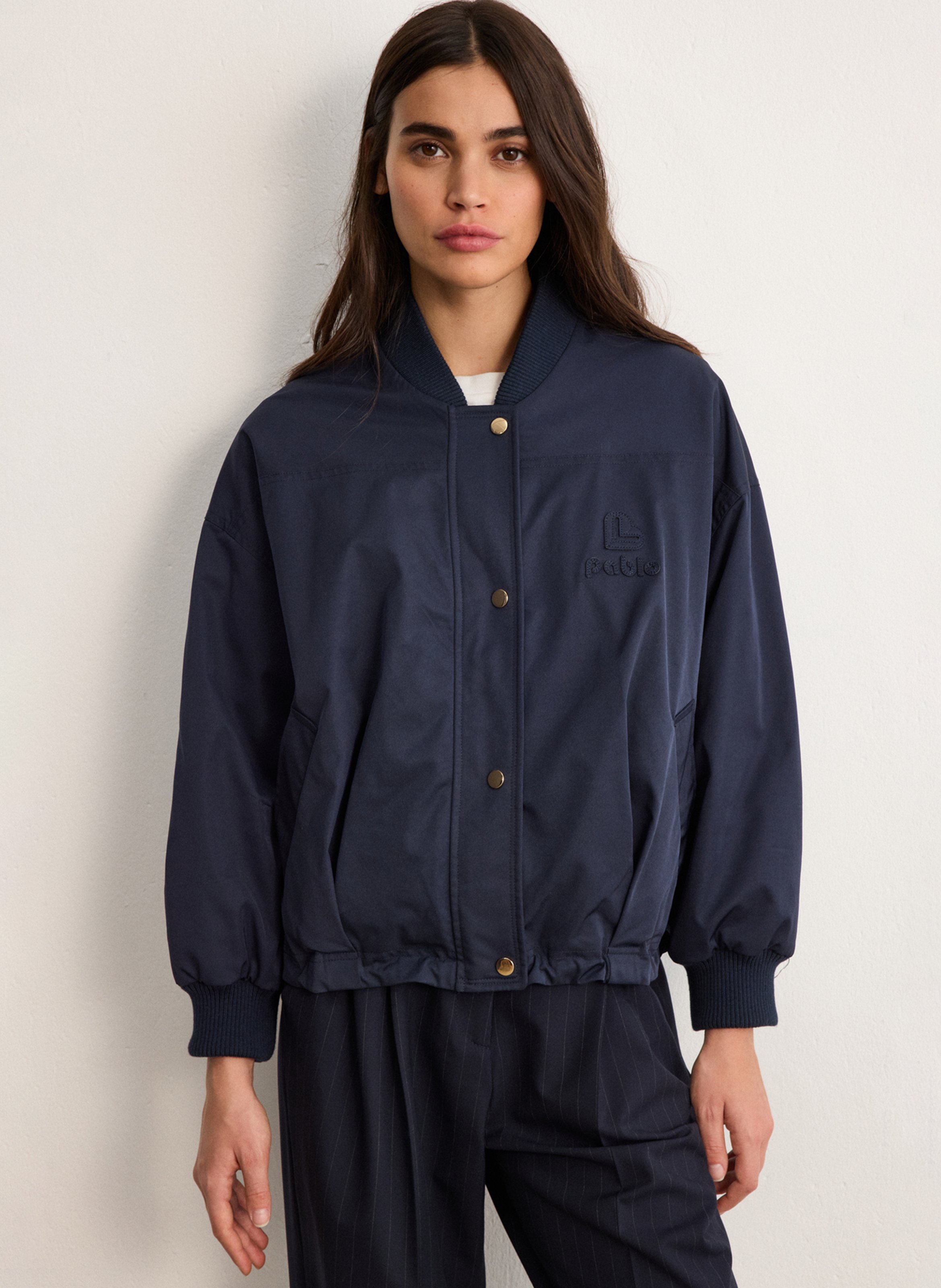Oversized cotton jacket PABLO Blue